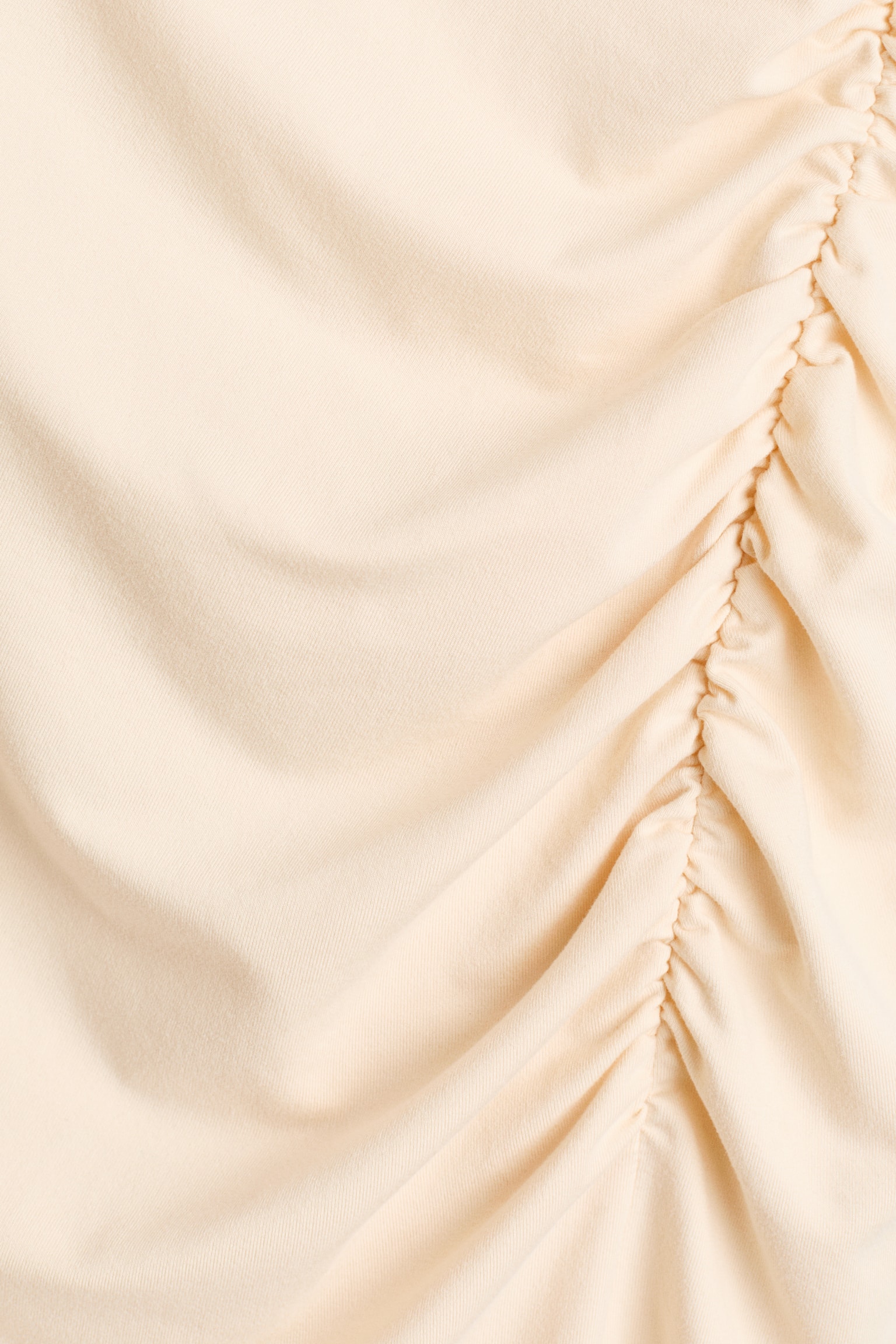 Gathered one-shoulder dress - Light beige/Dark brown/Black - 4