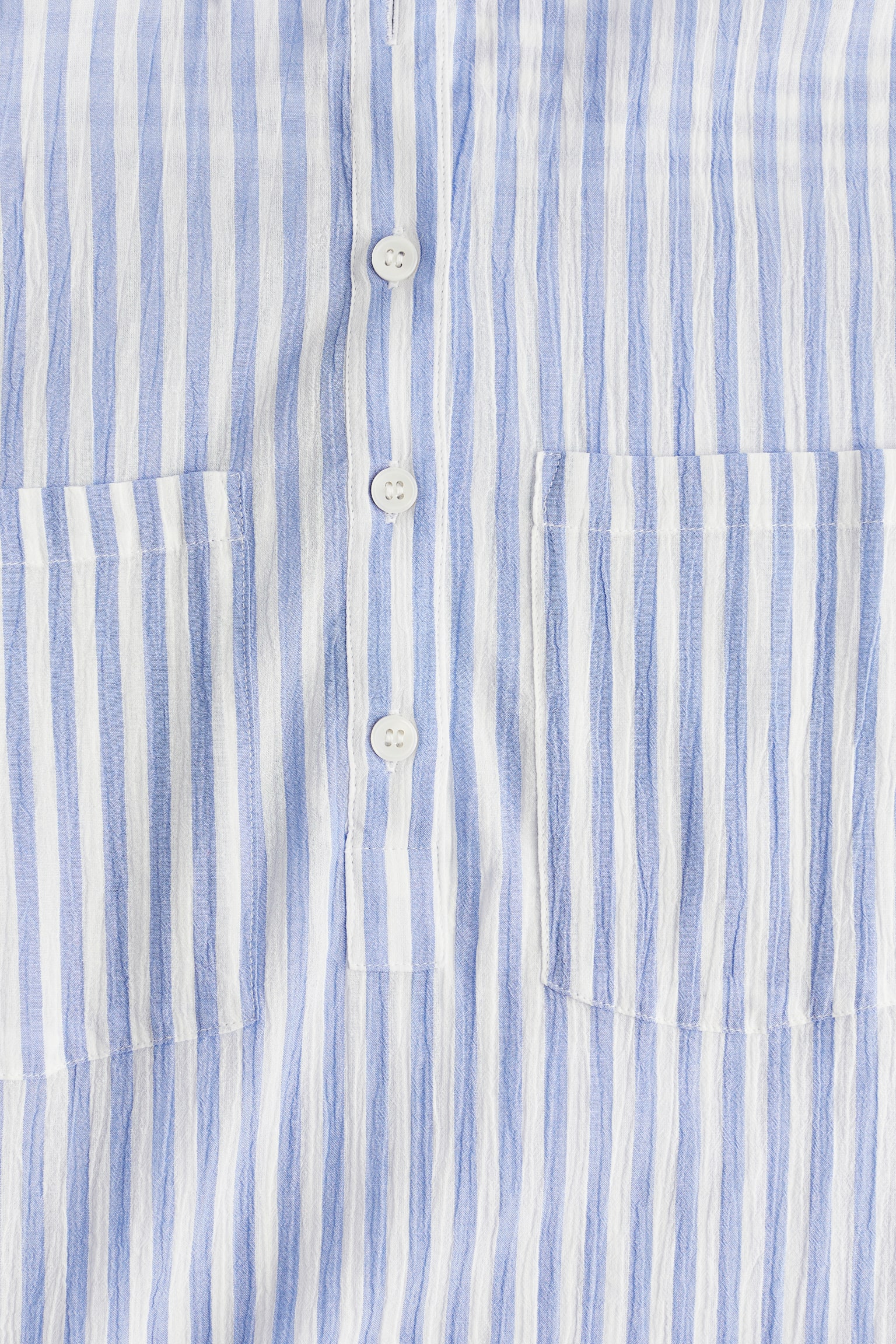 Popover Muslin Shirt - Blue/Stripe/Rust red/White - 5