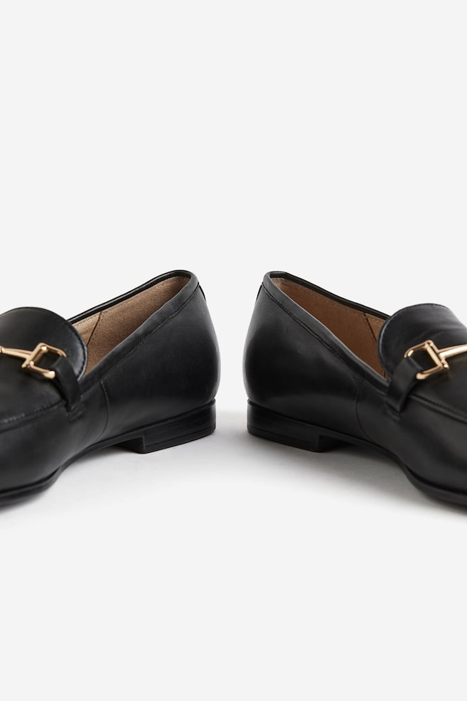 Leather loafers - Black - 3
