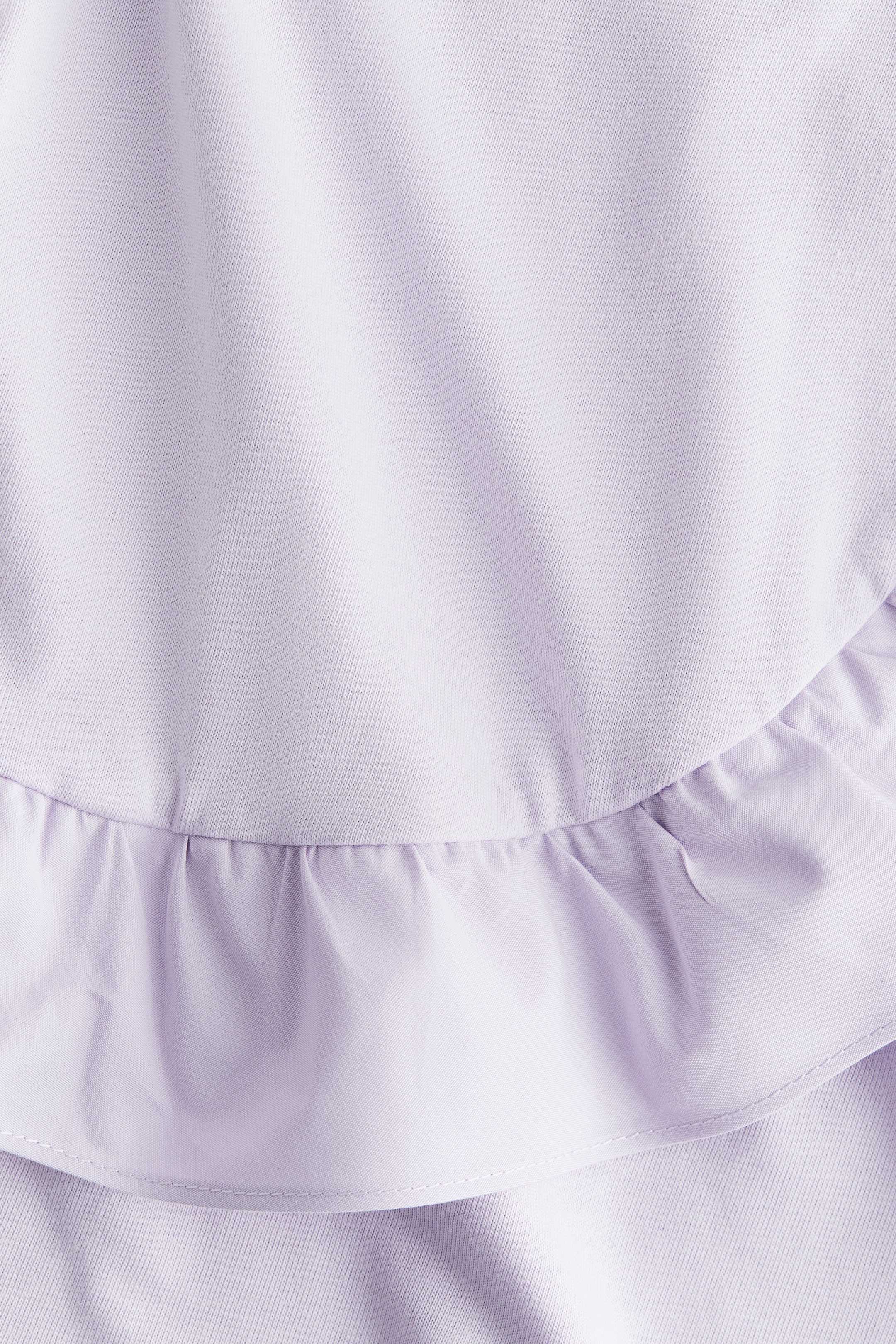 Xem ảnh lớn hơn: Áo cotton viền diềm nhún - Màu tím nhạt - Kids | H&M VN 2