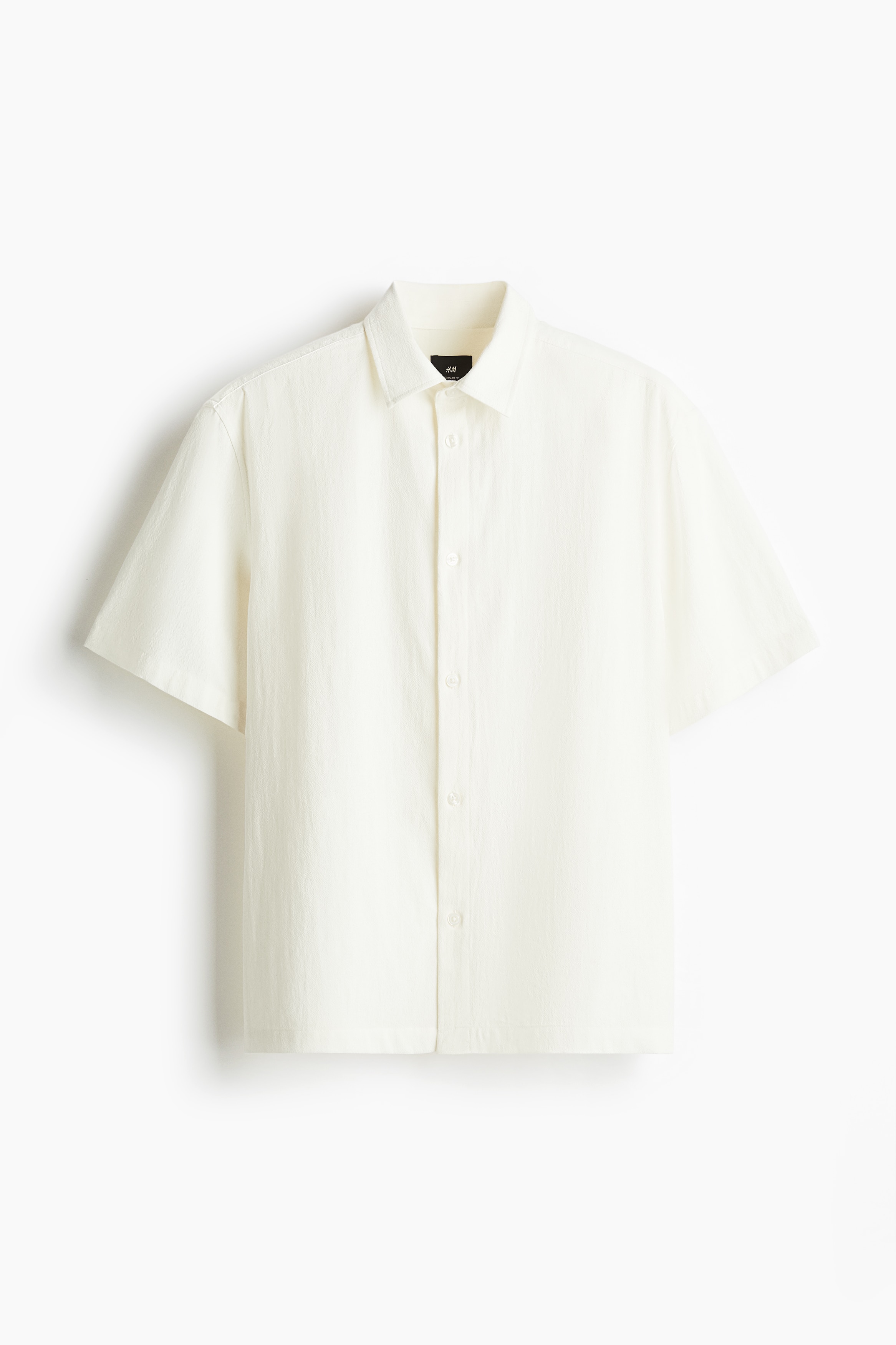 Regular Fit Textured Shirt - Cream/Black
