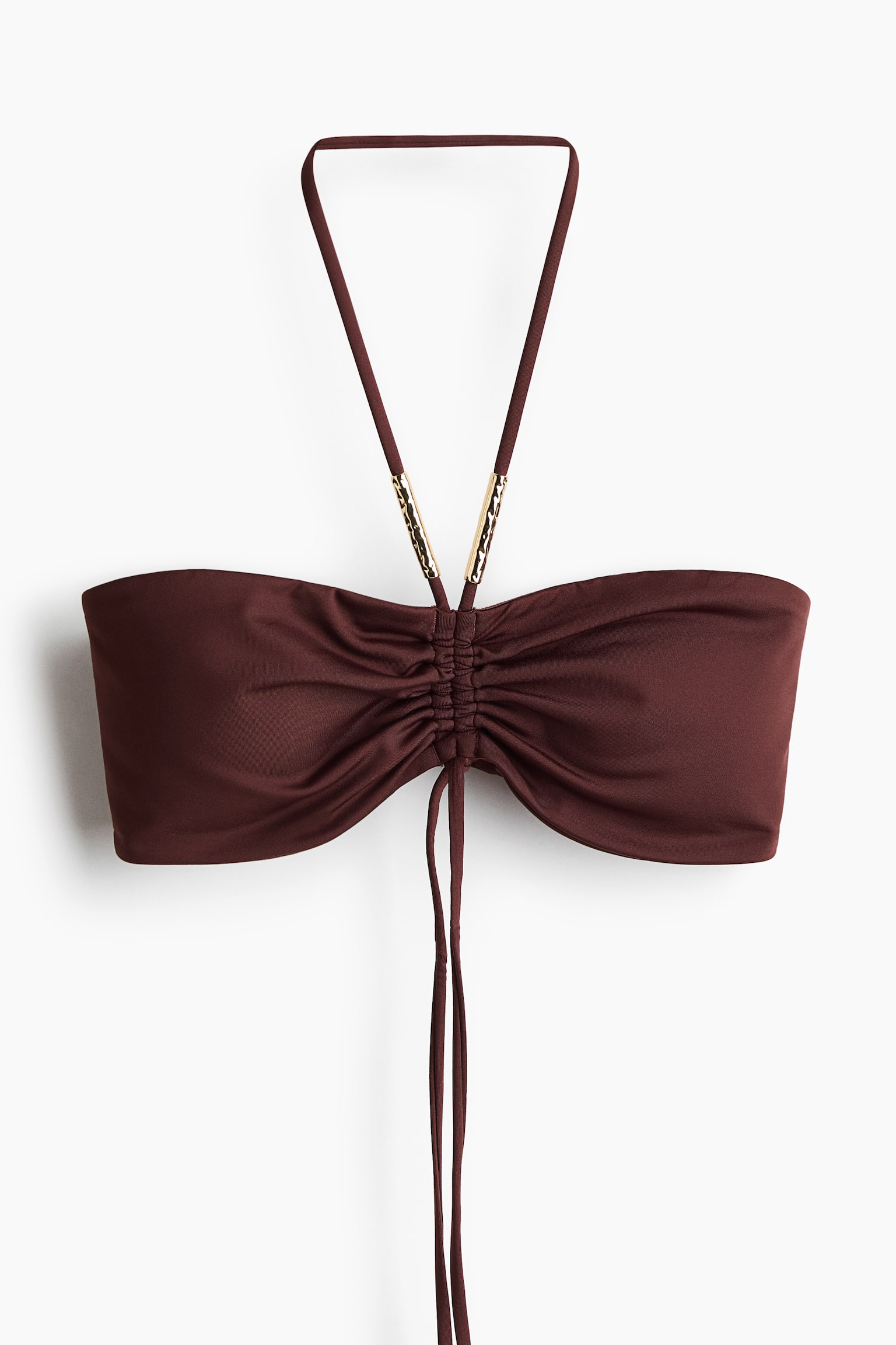 Padded bandeau bikini top - Dark brown - 2