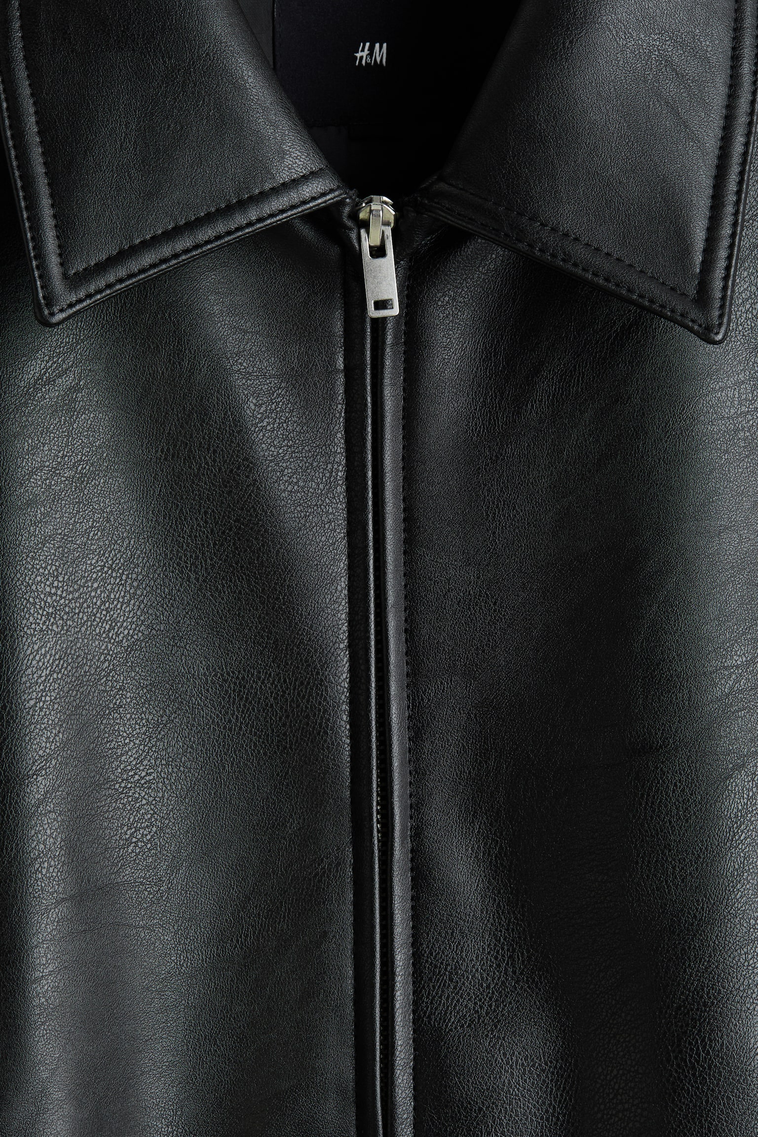 Мужская куртка H&M Jacket with Collar, цвет: Чёрный — фото 7