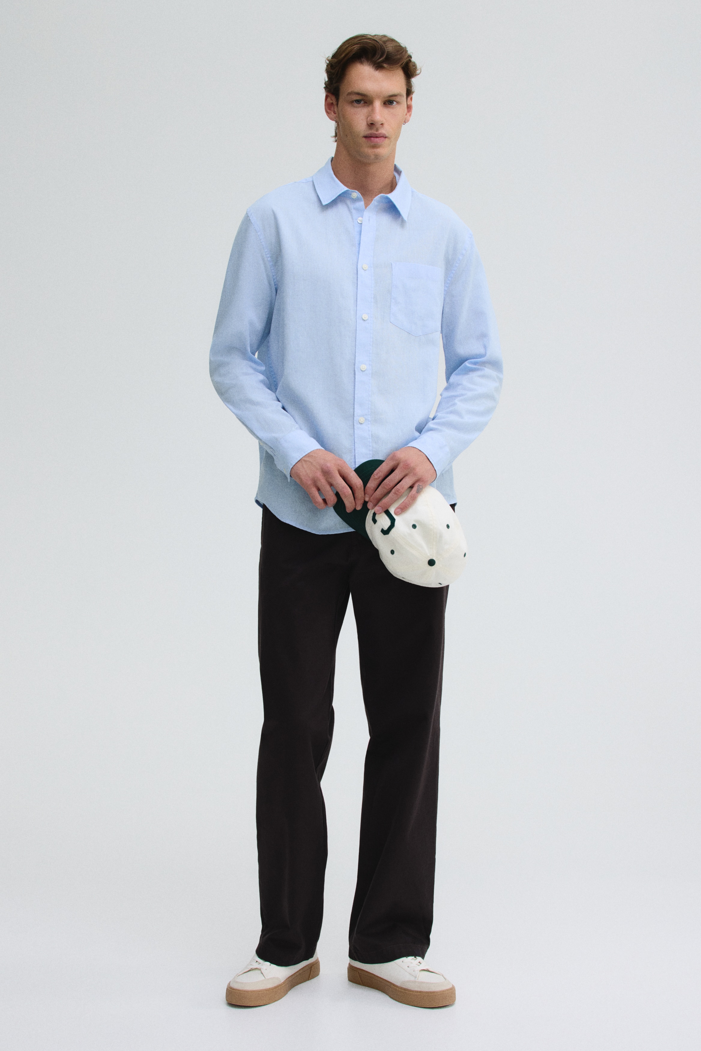 Regular Fit Linen-blend shirt