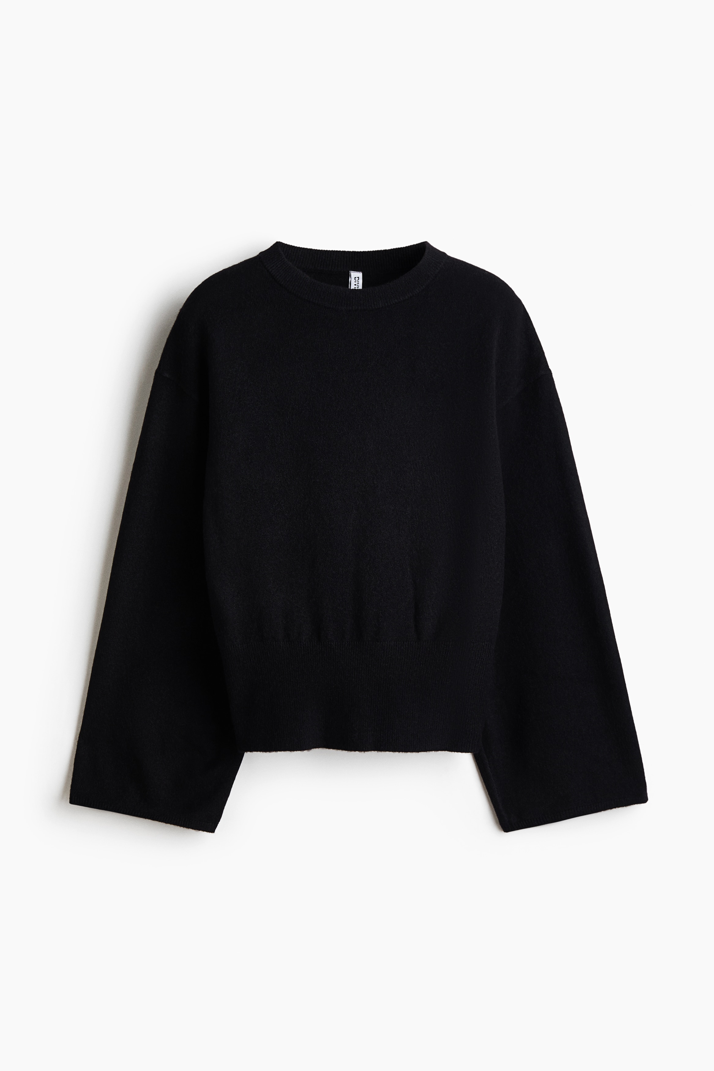 Knit Sweater - Black/Dark purple/Light dusty pink