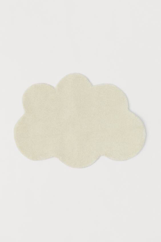 Cloudshaped rug Natural white Home All H&M GB