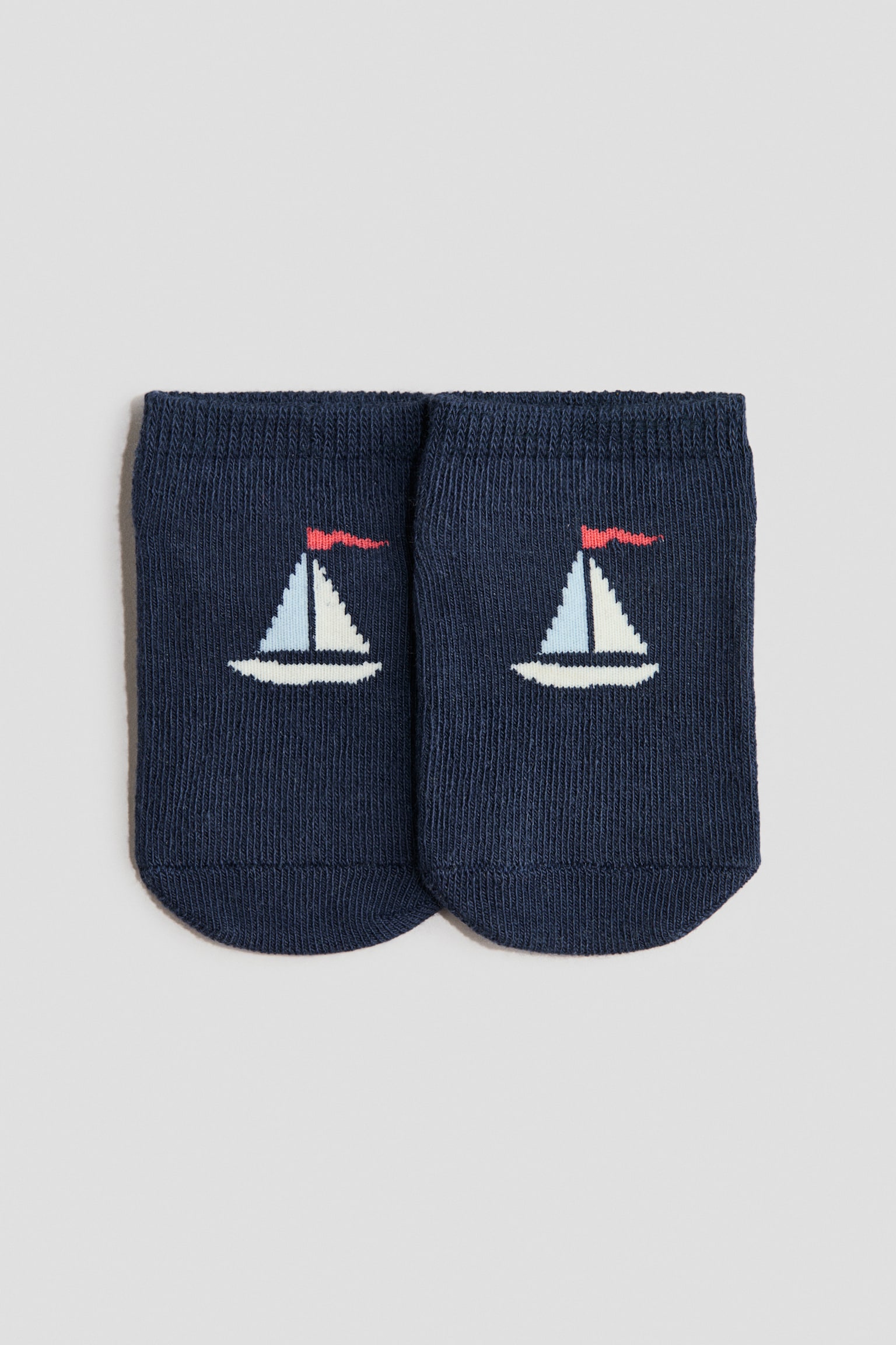4-pack shaftless socks - Navy blue/Sailing boat/Dusty blue/Bears/Light green/Dinosaurs - 3
