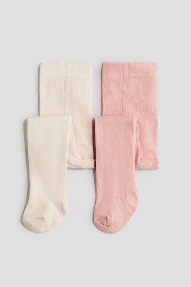 2-pack tights - Light pink/Powder pink/White/Beige/Light beige/Dark red/Light beige/Black/Light grey/Red/White/Light pink/White/Grey/Light grey/Beige marl/Light grey marl/Black - 1