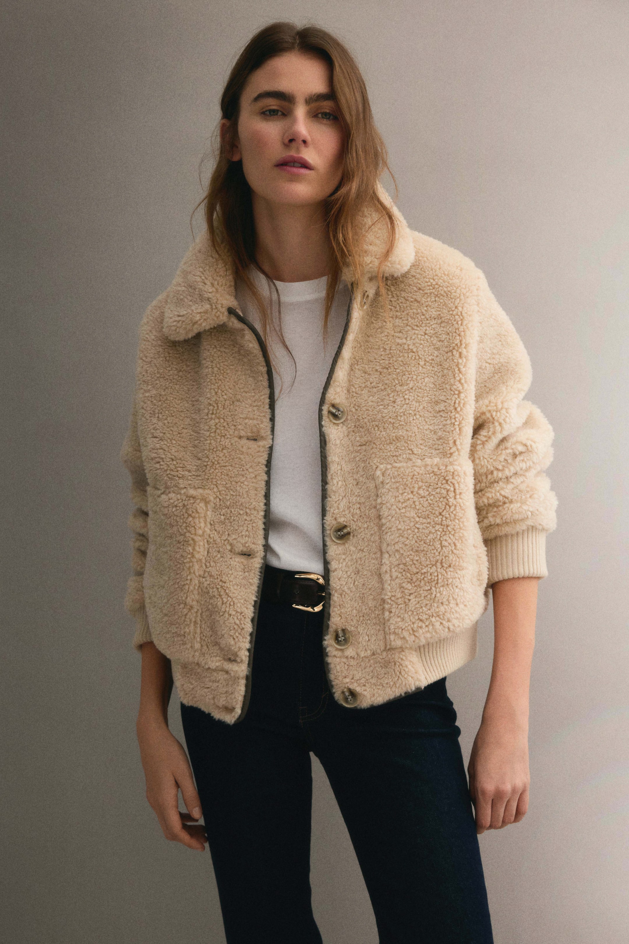 View larger image: Teddy jacket - Beige - Ladies | H&M IE 1