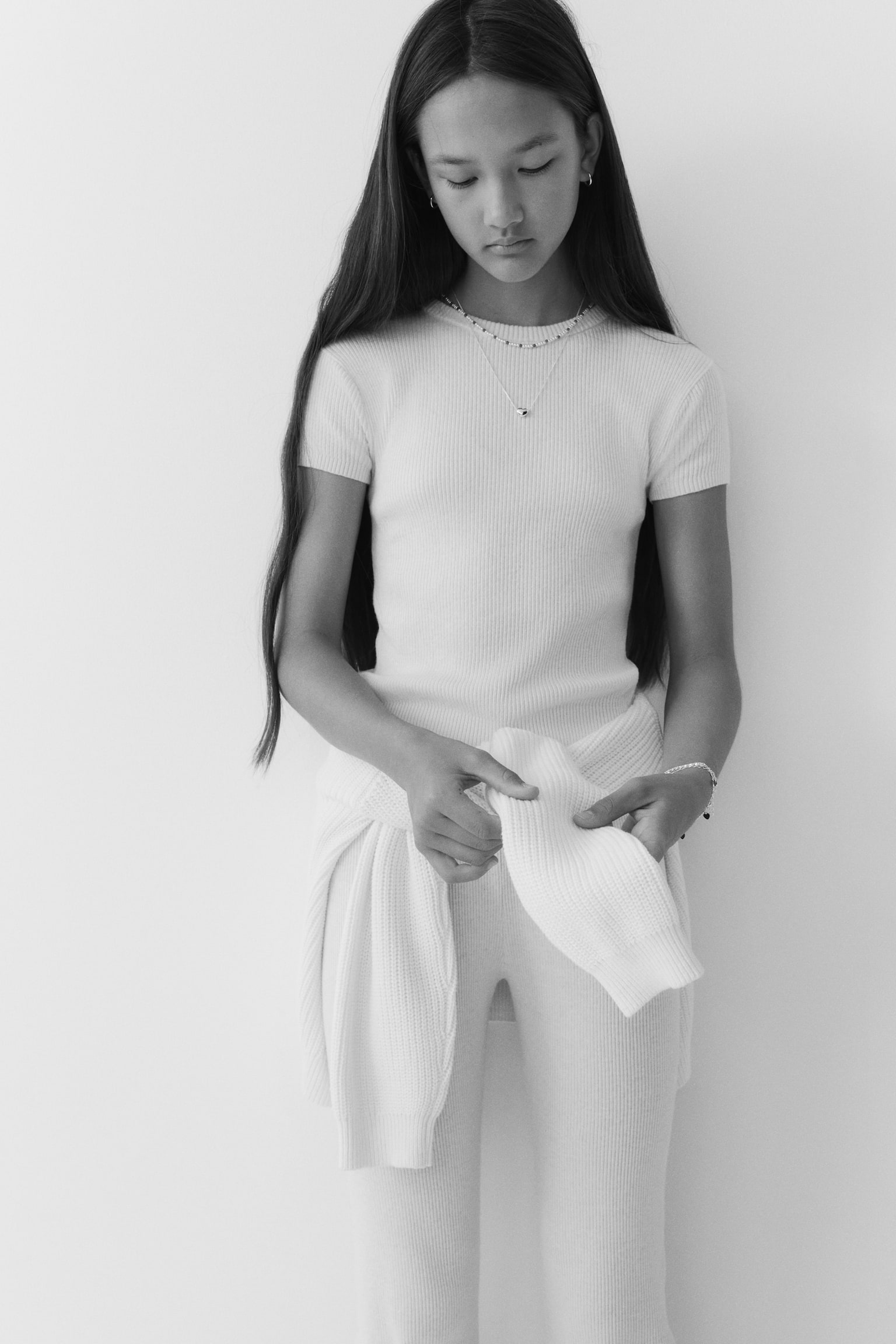 Детские комплекты H&M 2-Piece Rib-Knit Set, цвет: Светлый бежевый — фото 4