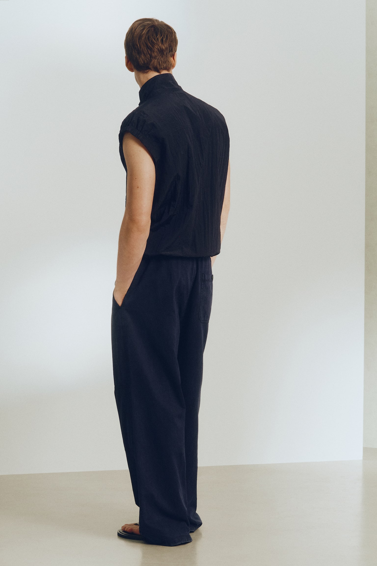 וסט ניילון - כחול נייבי - 6
