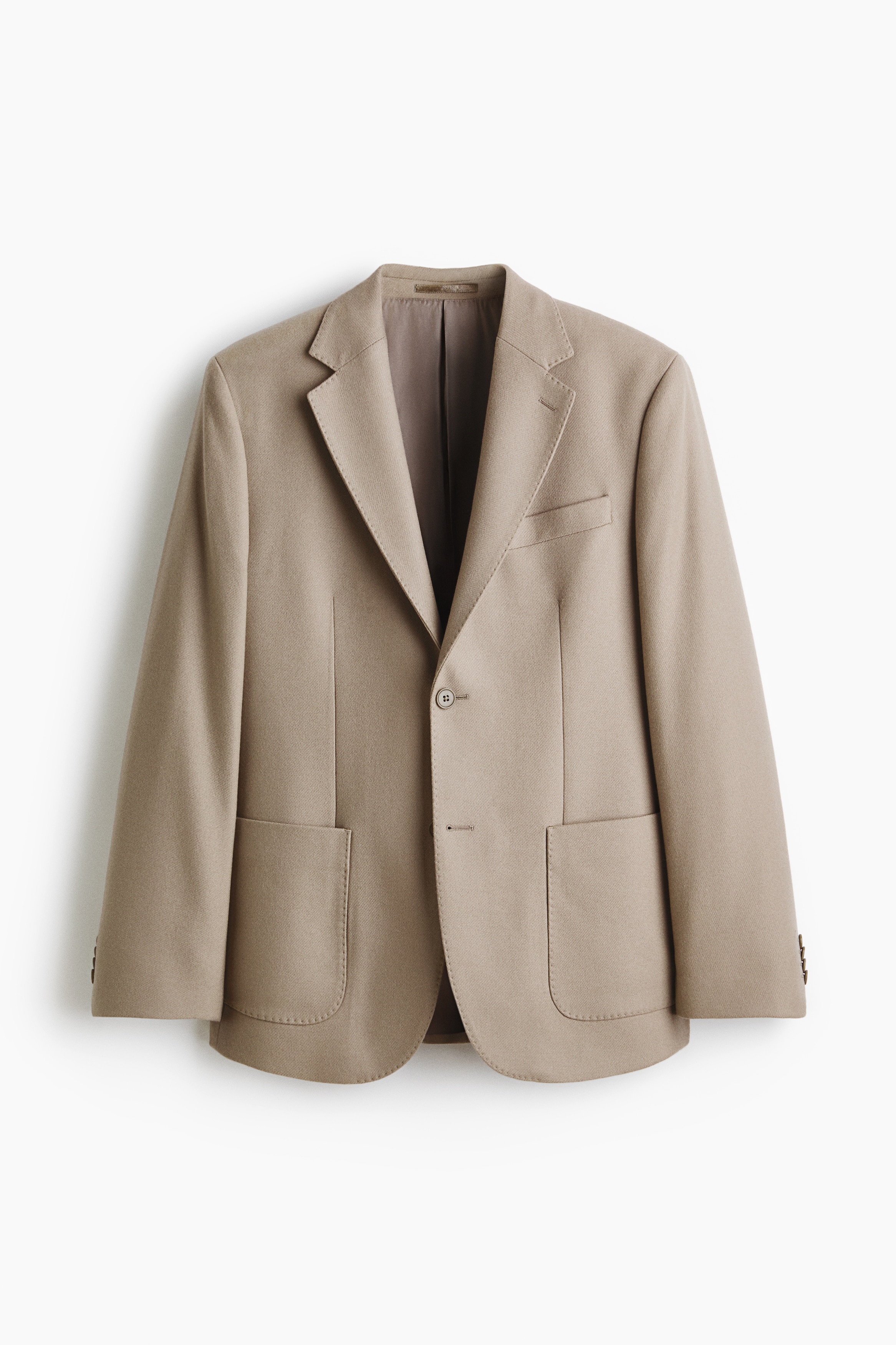 Veste Regular Fit en cachemire mélangé - Beige/Marron foncé