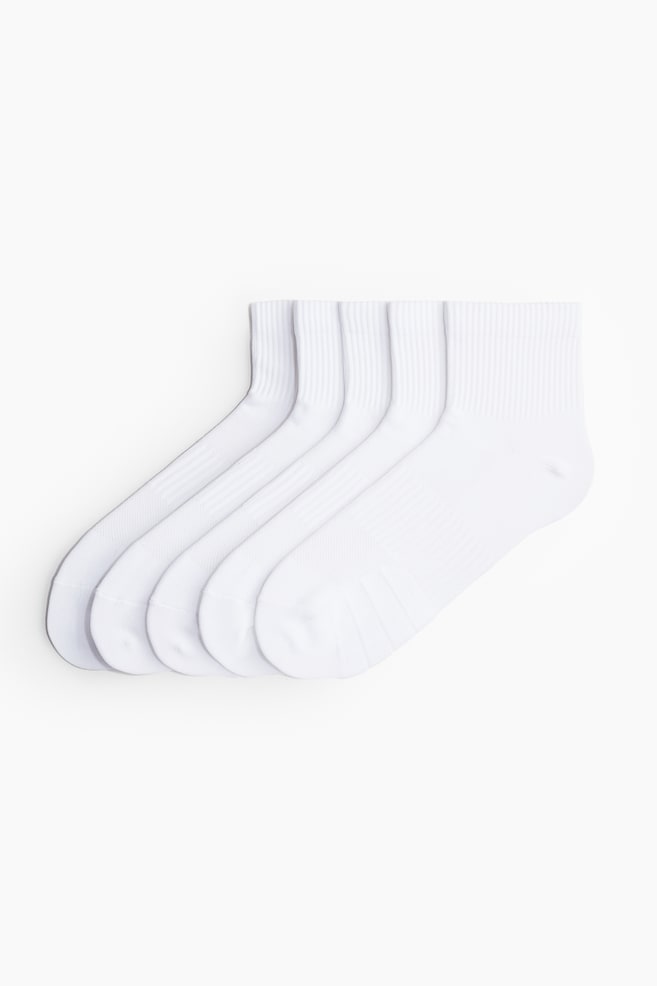 Lot de 5 paires de chaussettes de sport DryMove™ - Blanc - 1