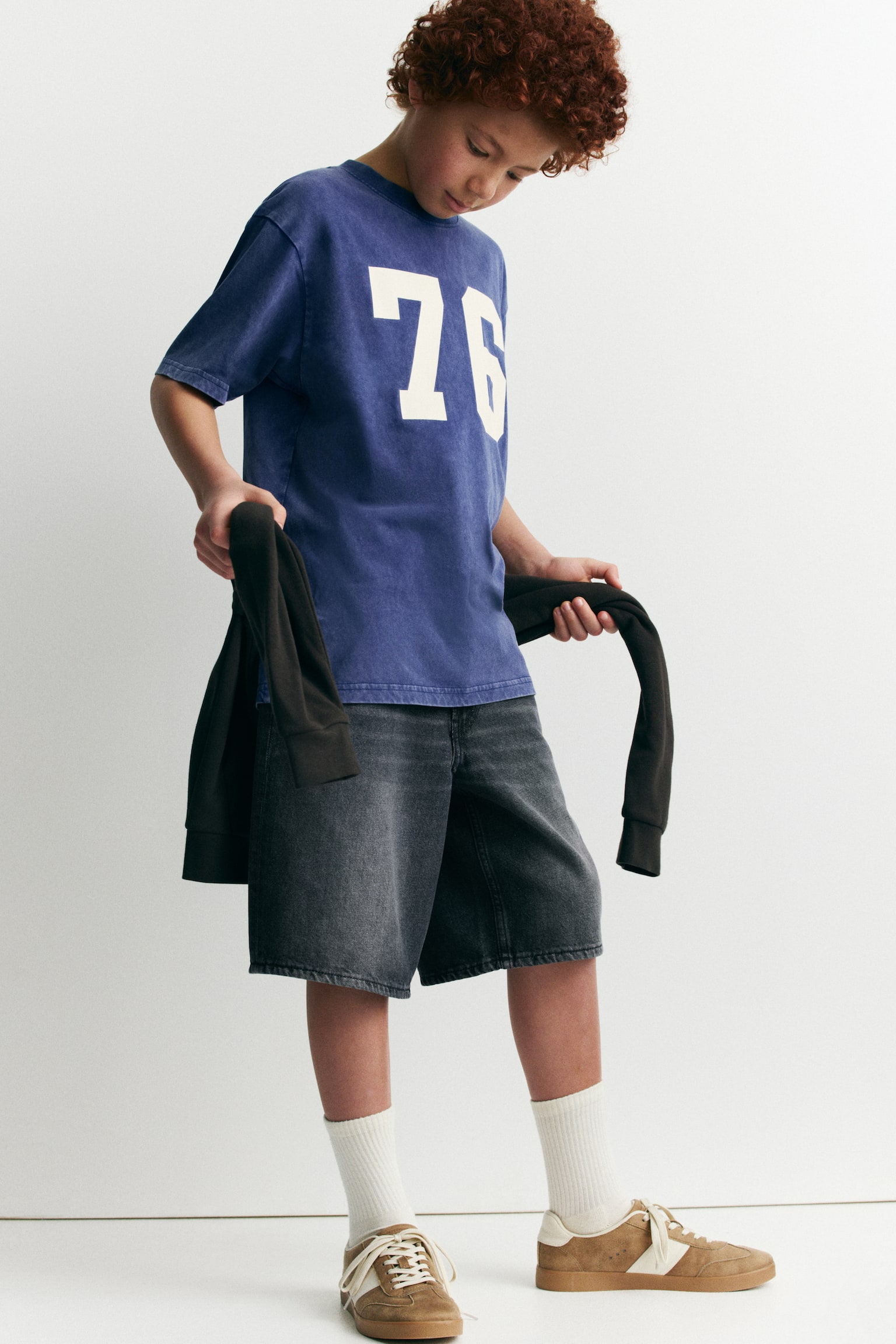 Pack de 2 calções em ganga Loose Fit-Azul denim/Cinzento denim - 6