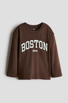 Långärmad T-shirt med tryck
