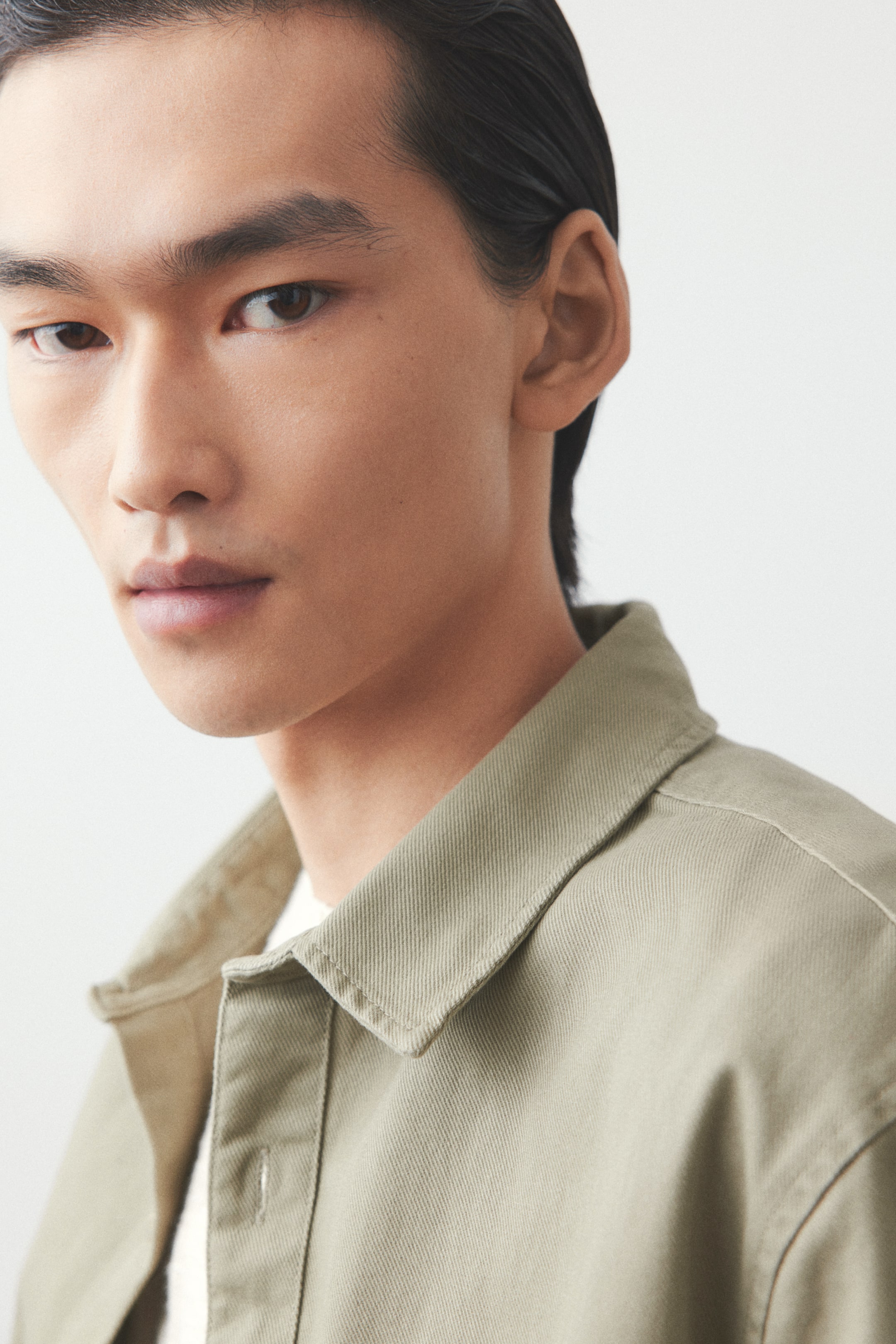 Regular Fit Cotton twill overshirt