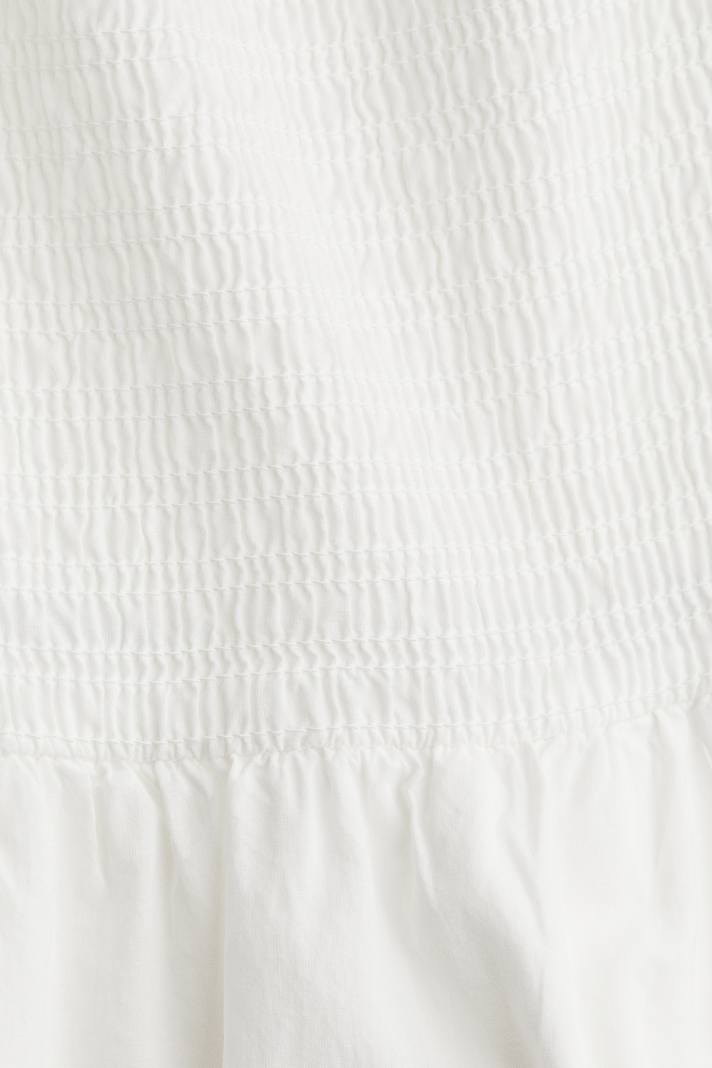 Puff-sleeved cotton dress