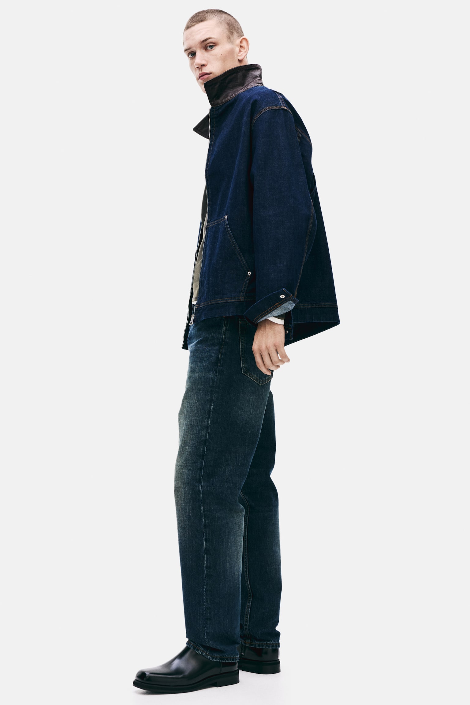 Original Straight Jeans - Washed dark denim blue/Medium blue - 4