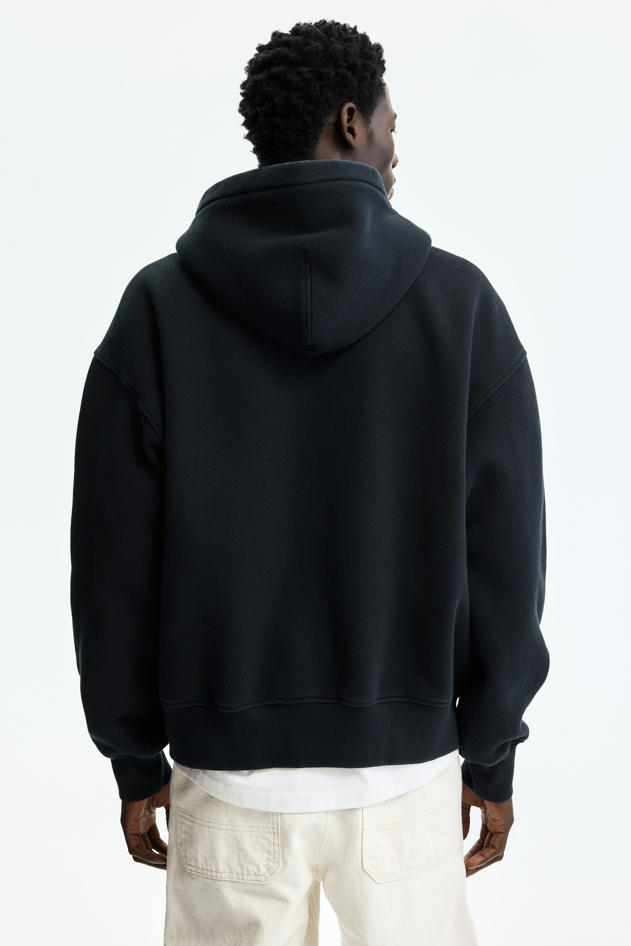 Oversized Printed Hooded Jacket
