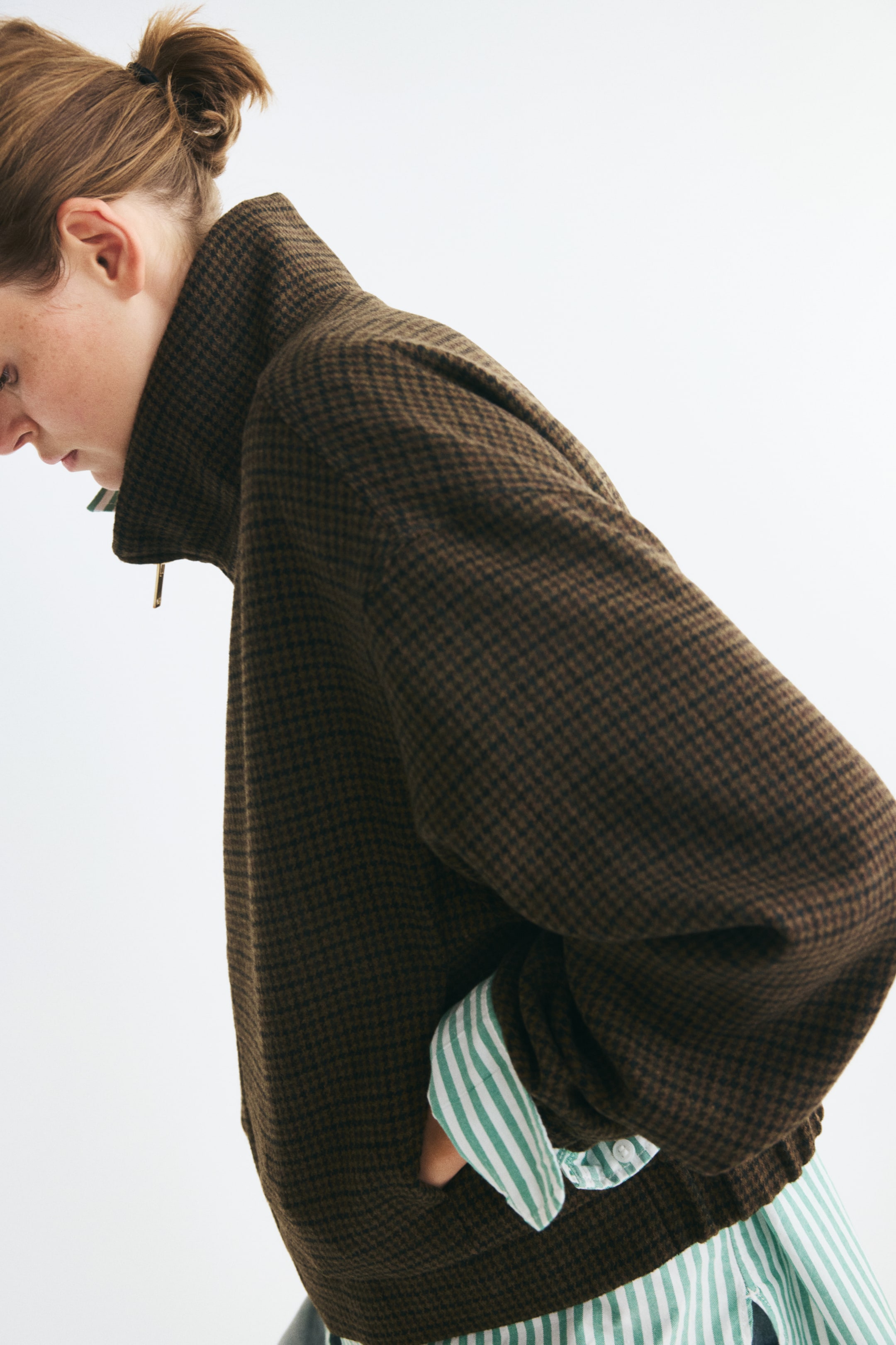 Женские куртки H&M Stand-Up Collar Wool-Blend Jacket — фото 6