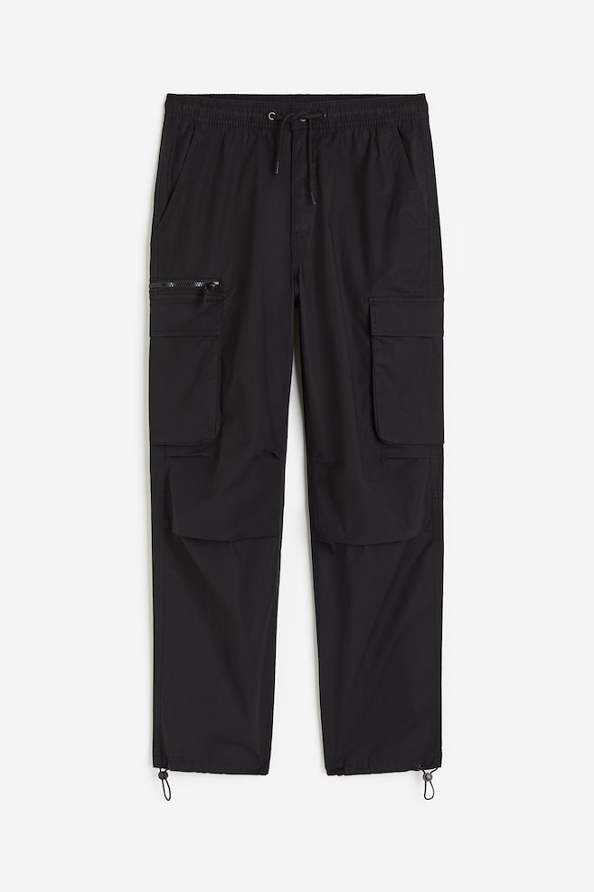 Relaxed Fit Cargo trousers - Black/Light grey/Dark khaki green - 2