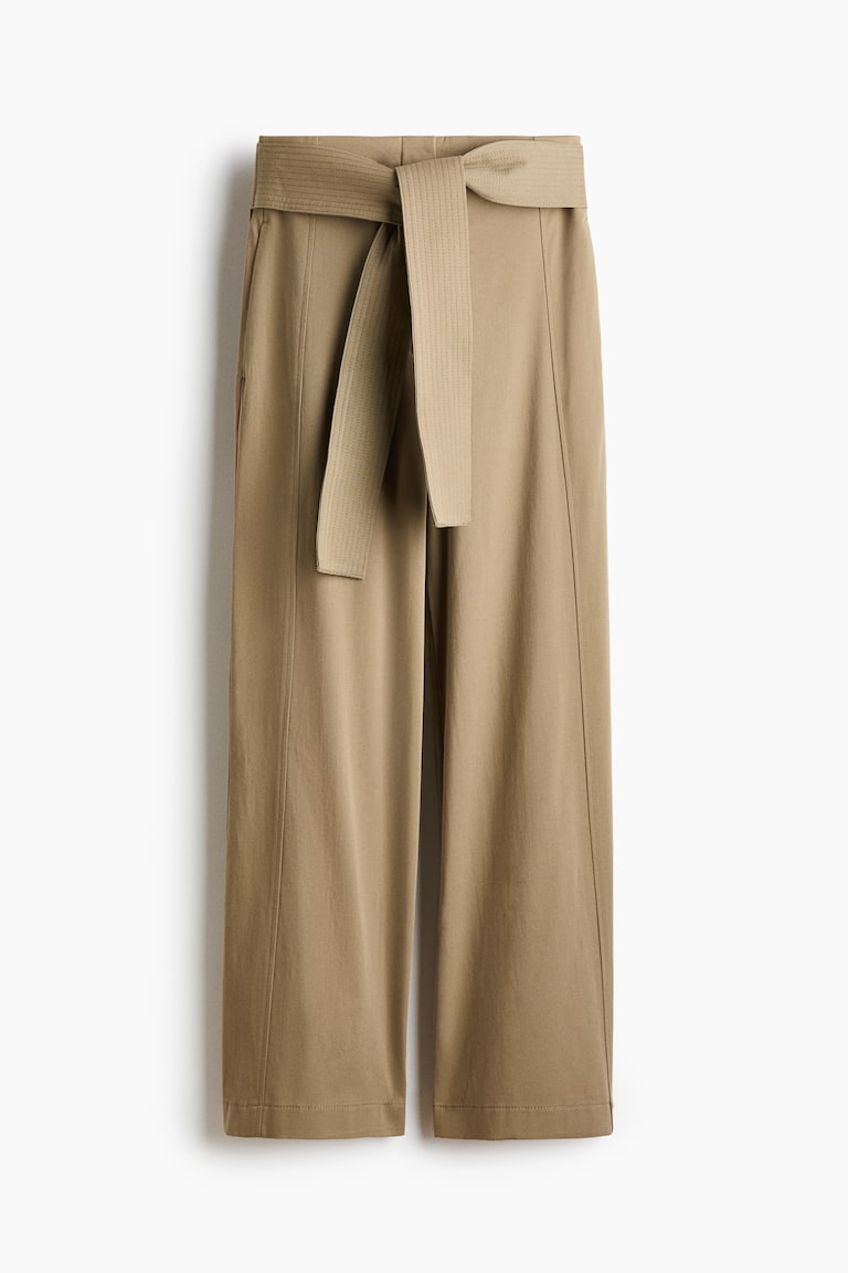 Pantalone od kepera s pojasom za vezivanje