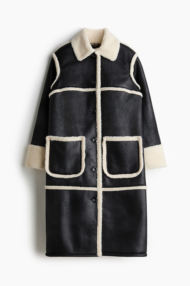 Manteau double face - Noir/Marron foncé - 1