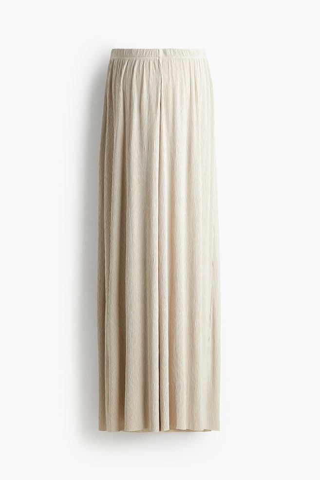 MAMA Pantalon en jersey froissé - Beige clair - 1
