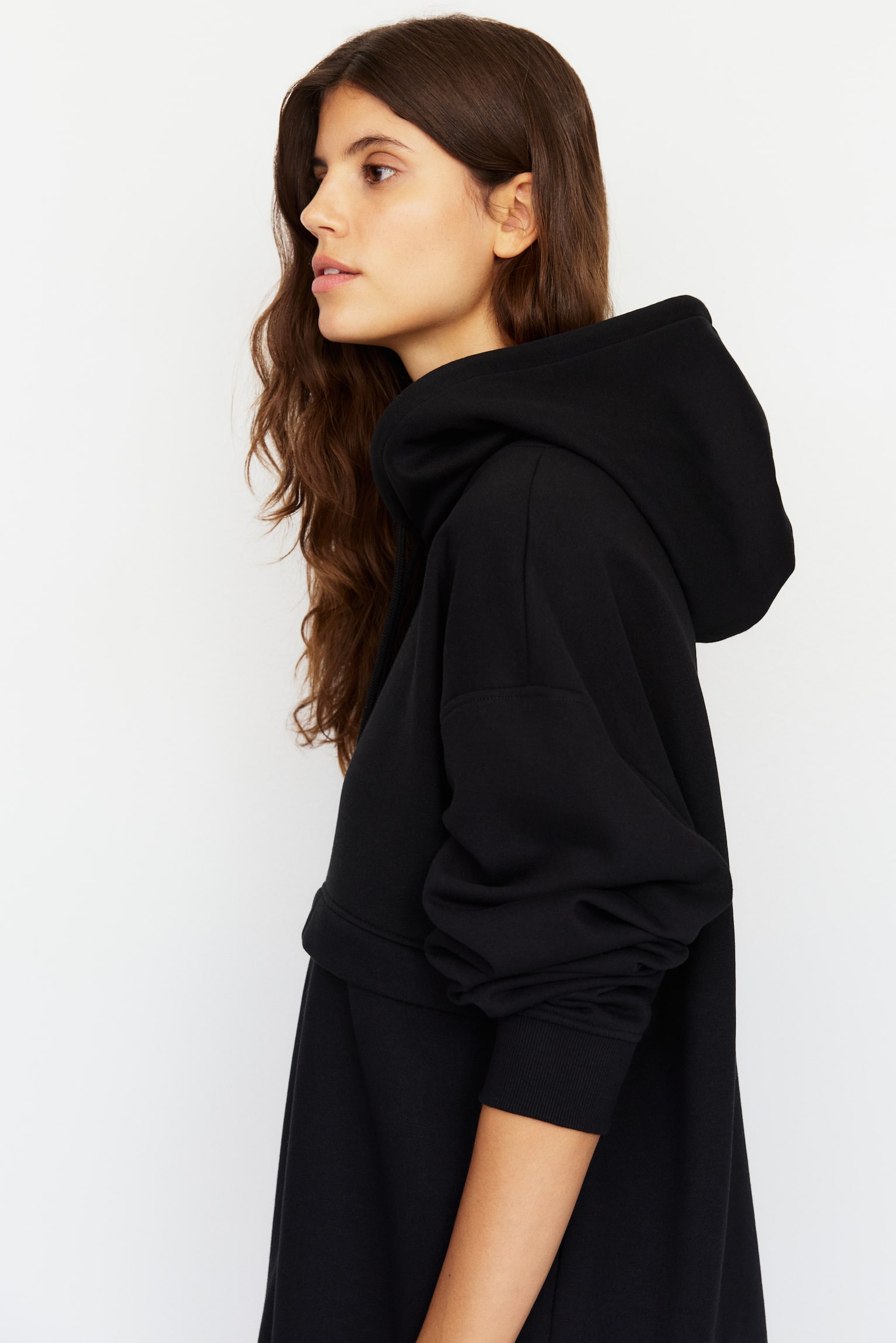 MAMA Before & After Nursing hoodie - Black/Light grey marl - 3