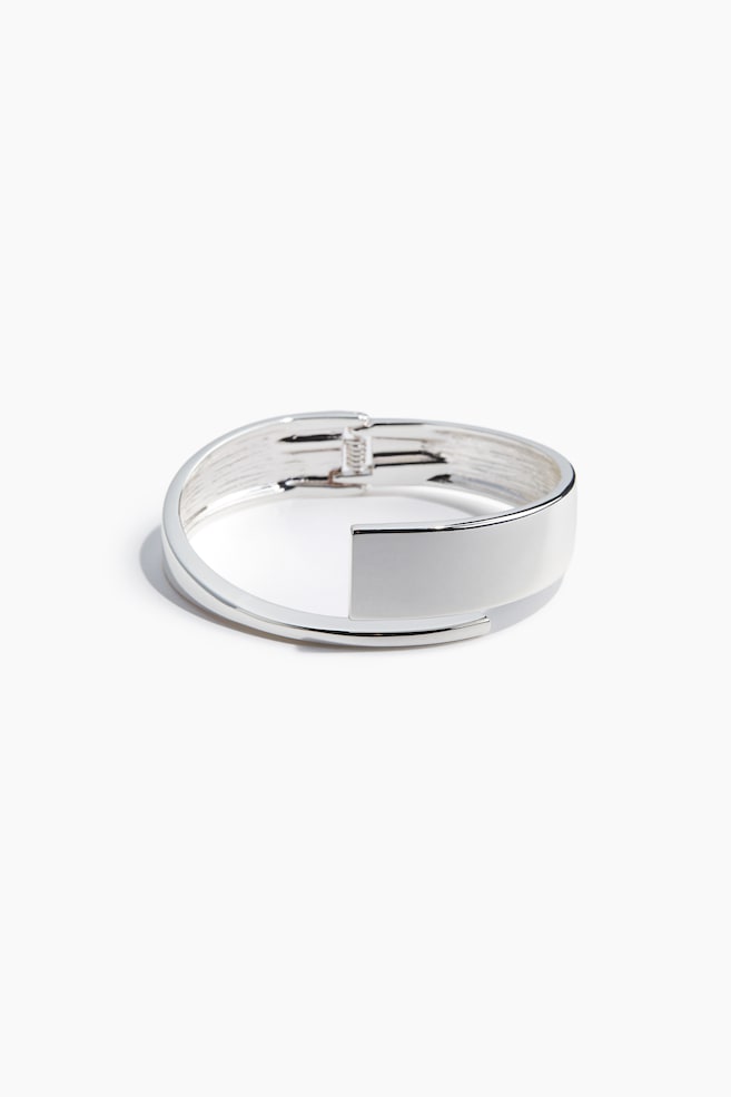 Hinged cuff bracelet - Silver-coloured - 1