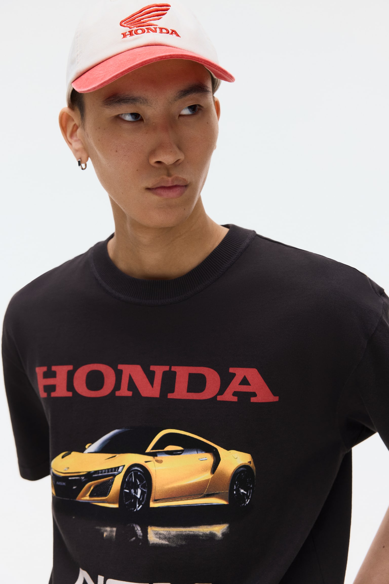 Loose Fit Printed T-shirt - Black/Honda - 5