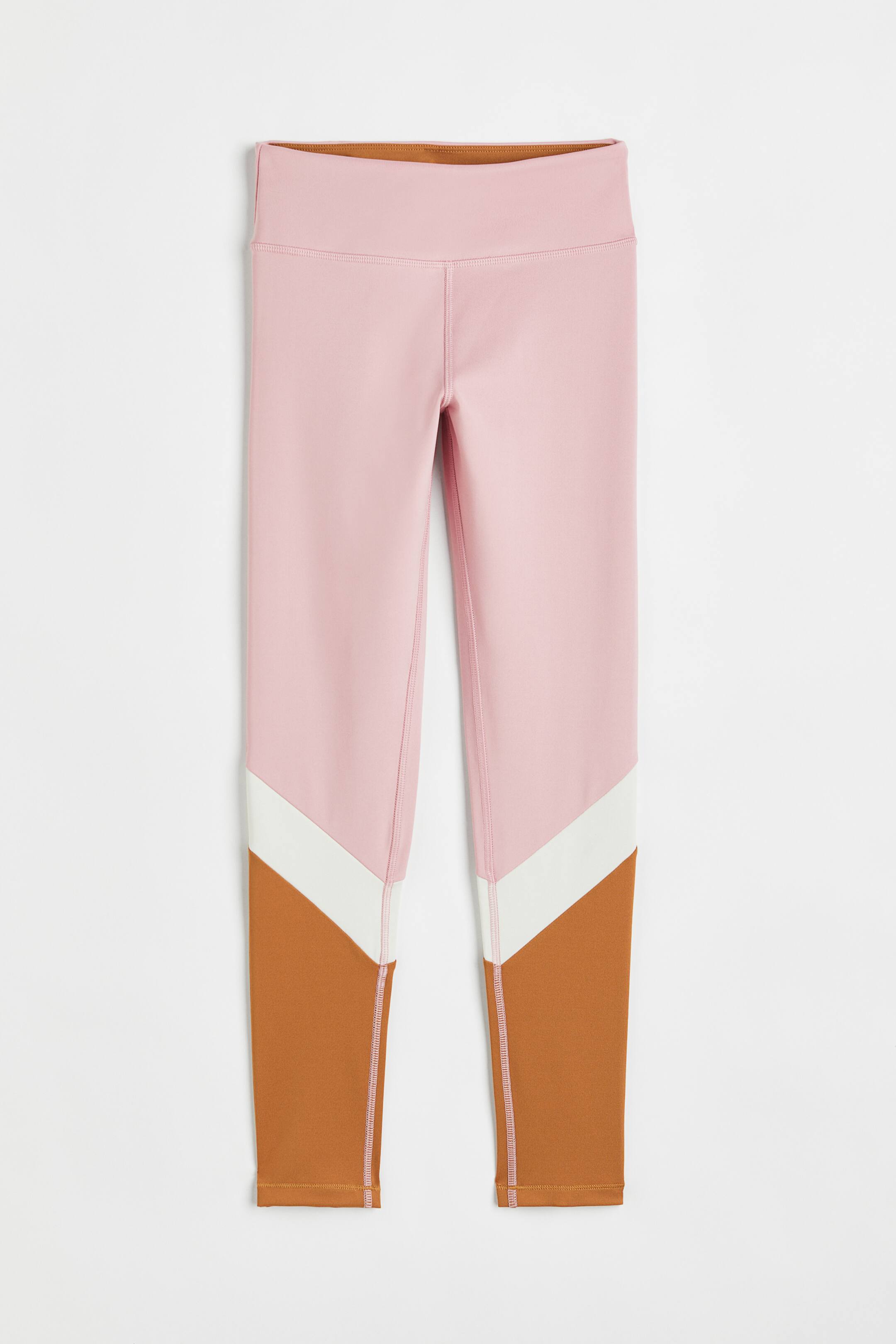 View larger image: DryMove™ Sports leggings - Light pink/Block-coloured - Kids | H&M 1