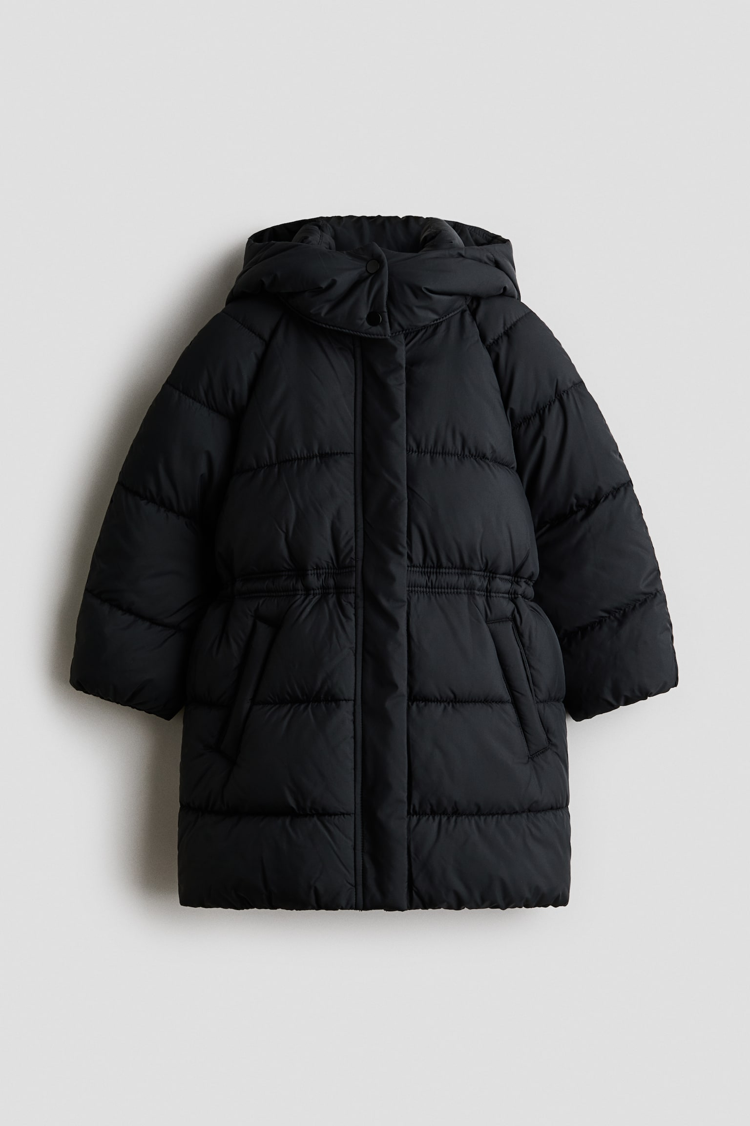 Детская куртка H&M Hooded Puffer, цвет: Чёрный — фото 1