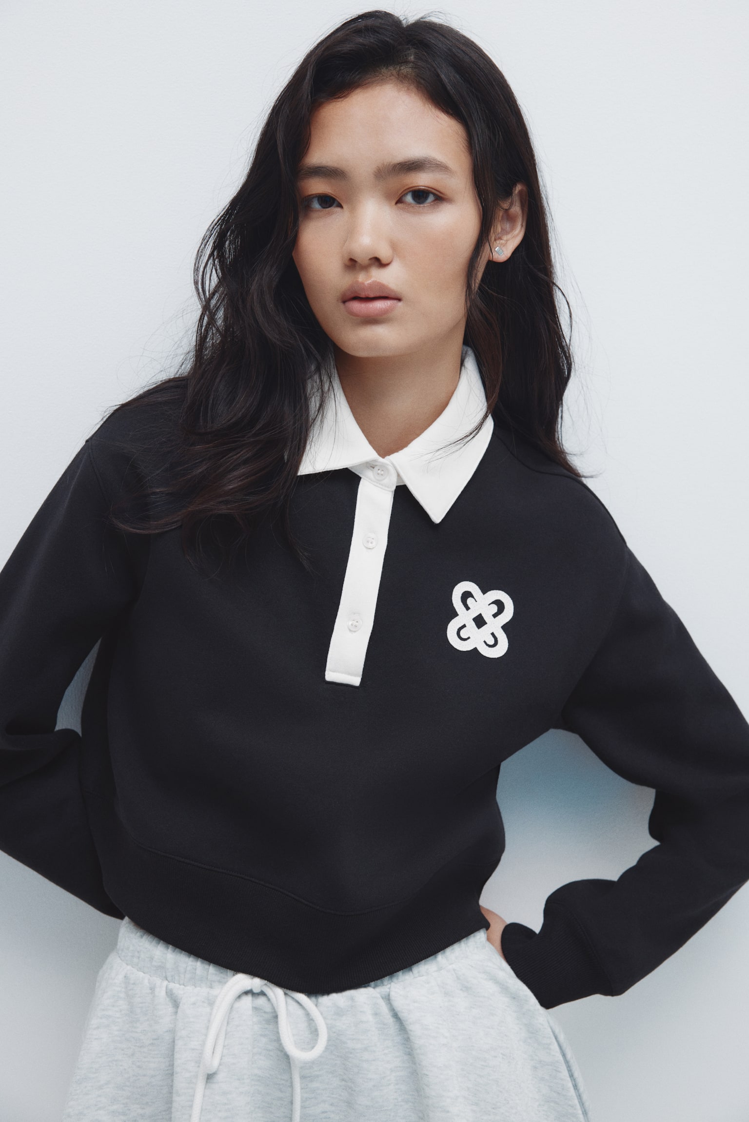 Rugby shirt - 블랙/크림 - 7