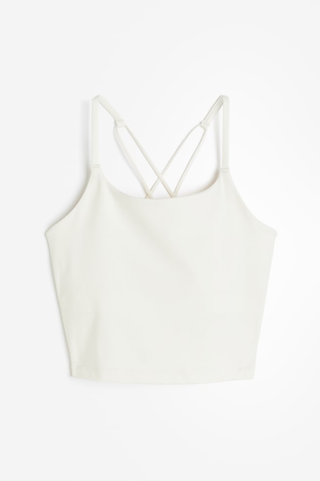 DryMove™ Cropped sports vest top - Cream/Black/Light khaki green/Pink/dc/dc/dc - 2