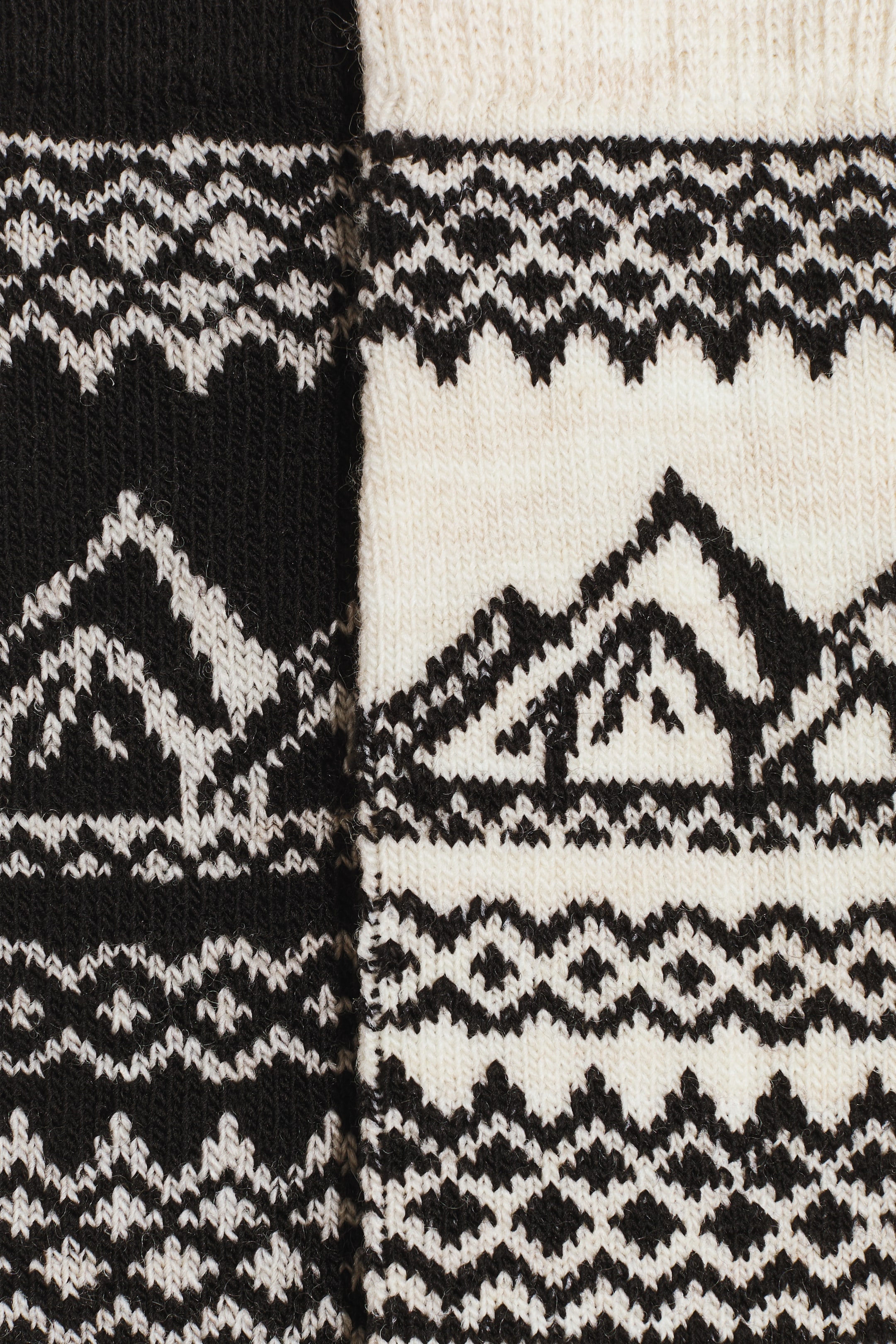 View larger image: 2-pack wool-blend socks - Black/Patterned - Men | H&M IE 2