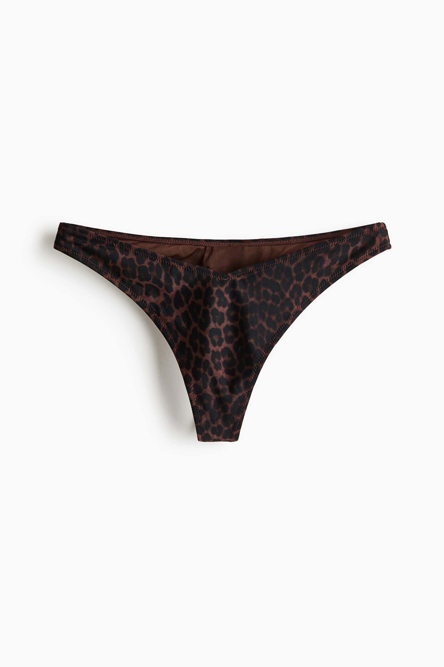 Thong bikini bottoms - Dark brown/Leopard print/Bright red/Black - 2