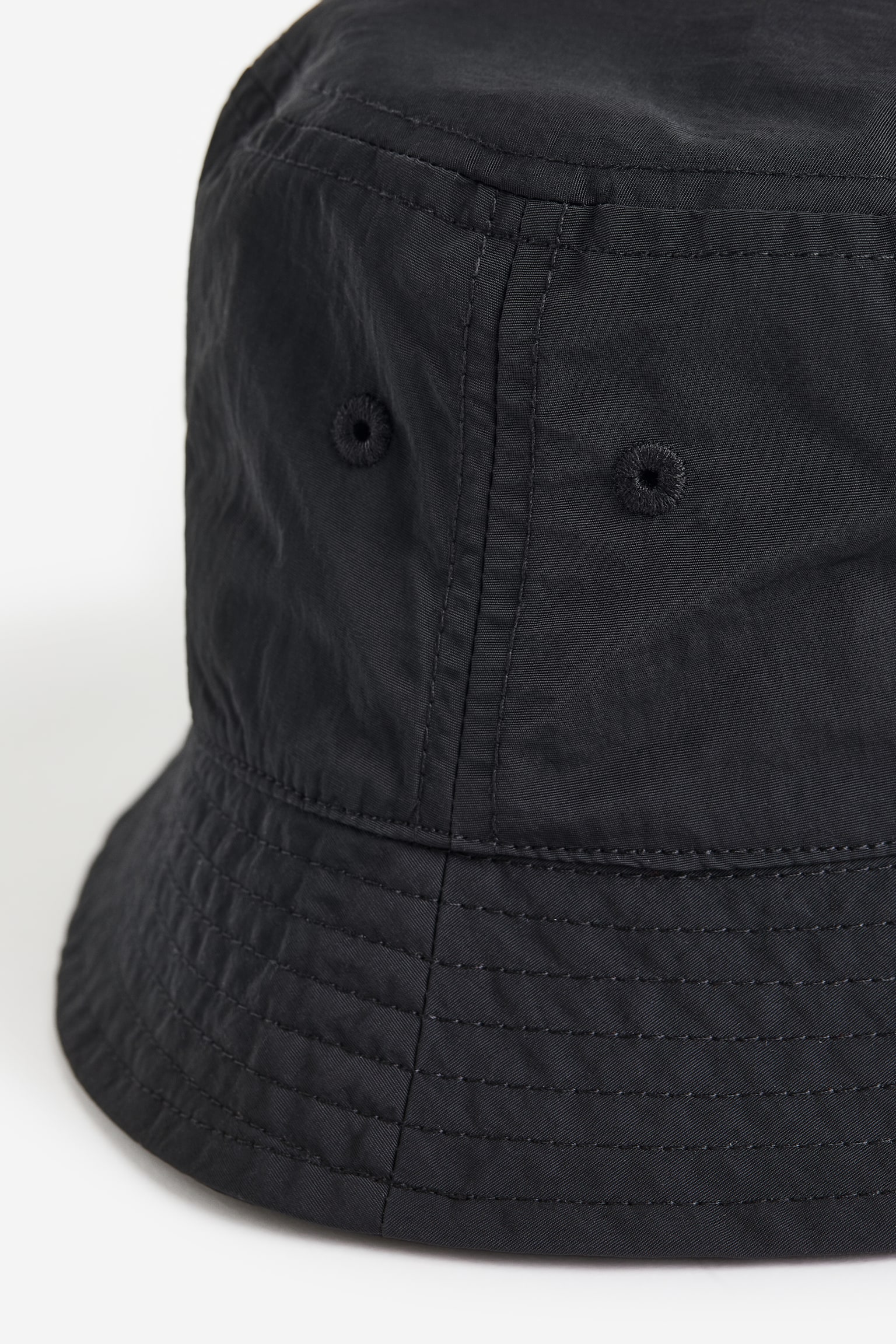 Nylon Bucket Hat - Black/Beige - 2