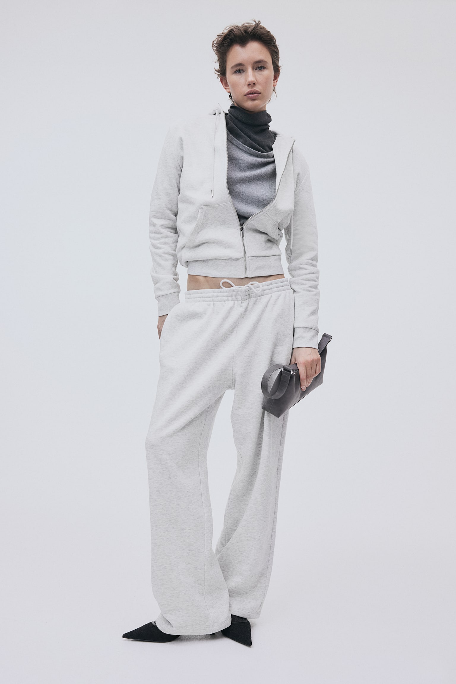 Track Pants - Light grey marle/Light beige/White/Black/Black/Dark grey marle - 1