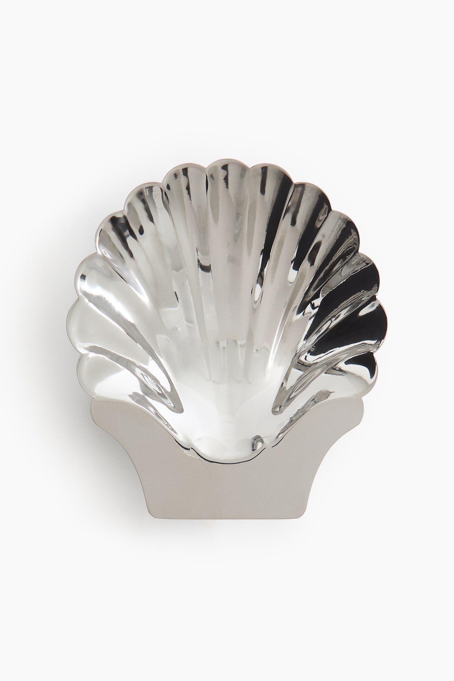 Seashell-shaped serving bowl - Silver-coloured - 1