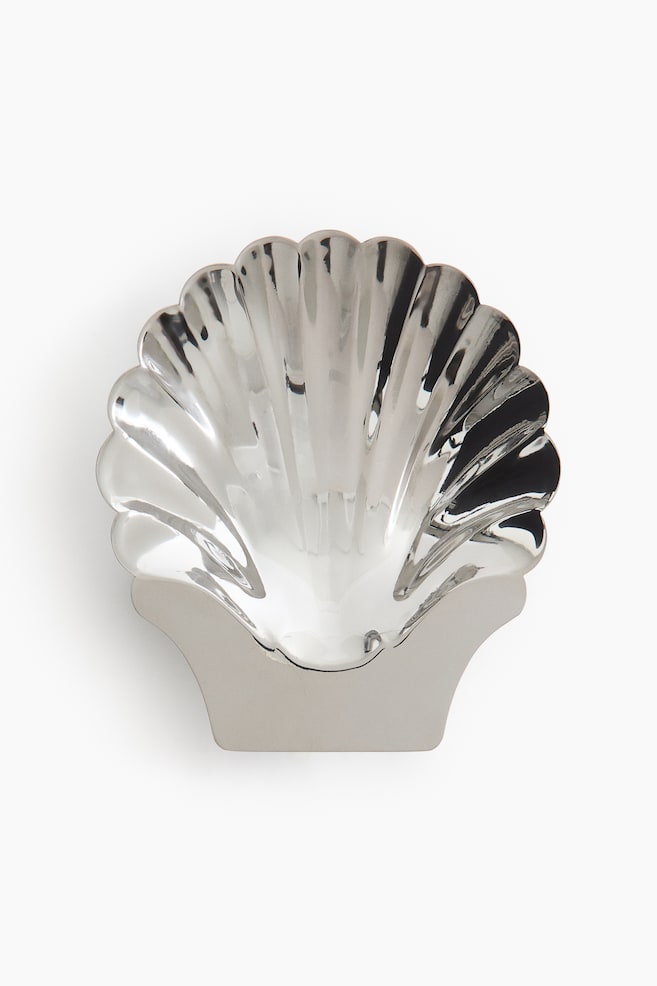 Taça de servir em forma de concha - Prateado - 1