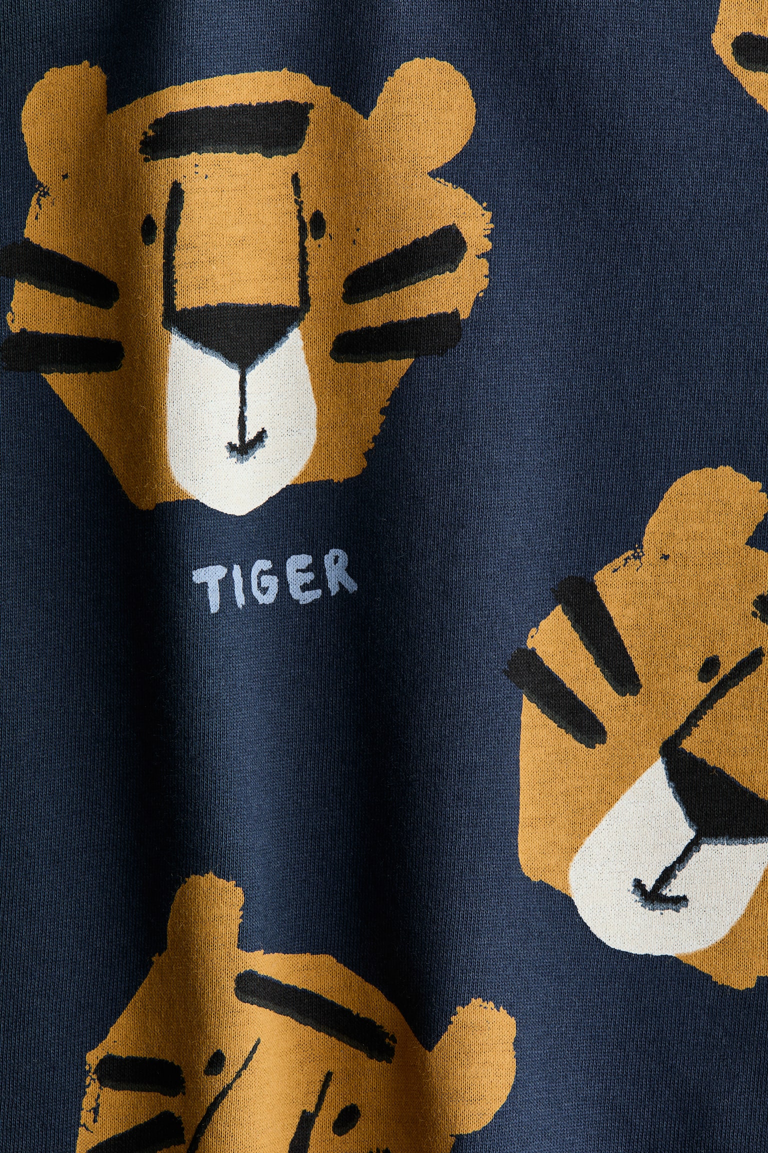 Katoenen T-shirt met print - Marineblauw/tijgers/Wit/gestreept/Roomwit/dinosaurus - 2