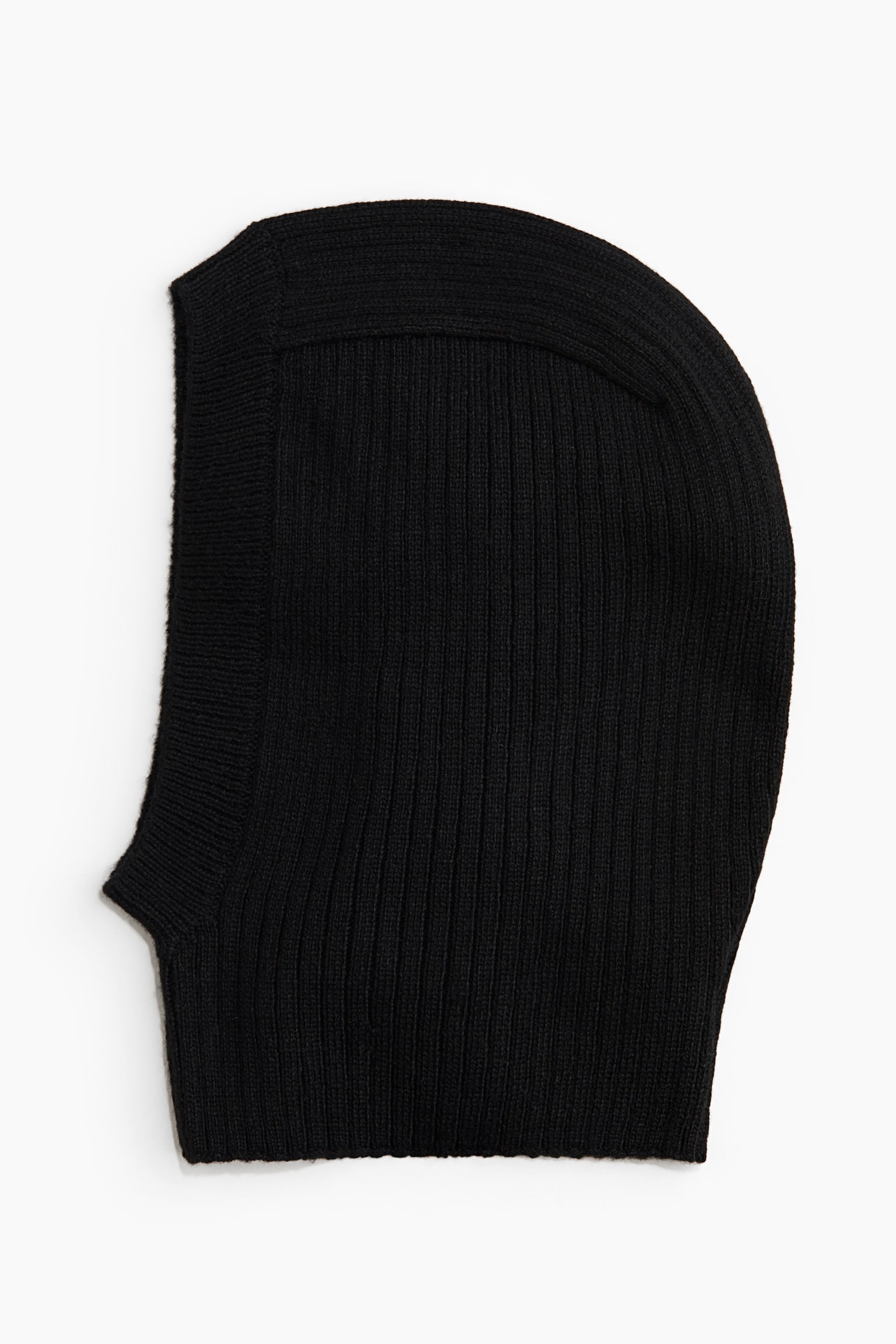 Cagoule en maille côtelée - Noir/Crème/Rouge