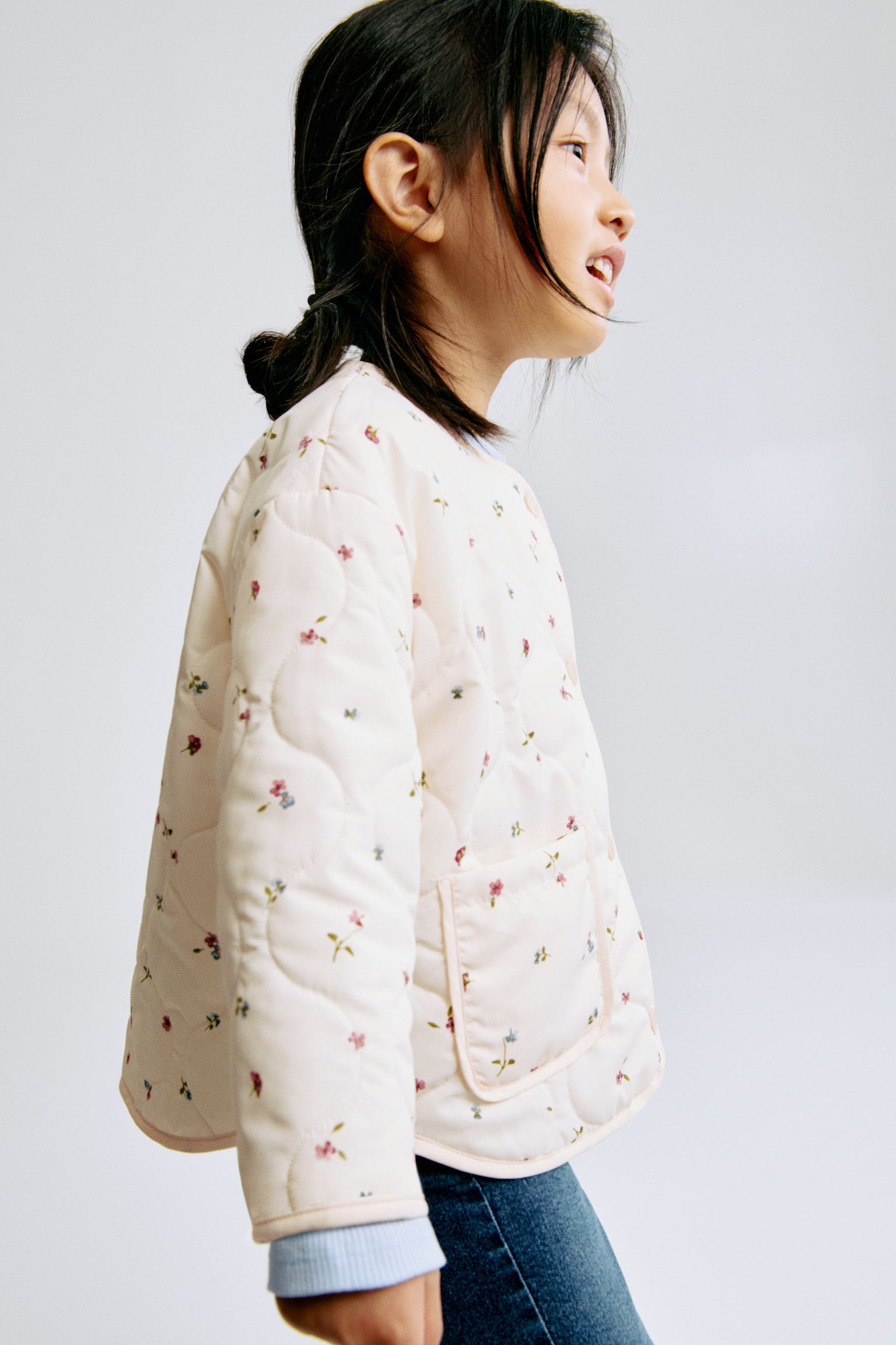 Quilted jacket - Cream/Floral/Beige/Leopard print - 3