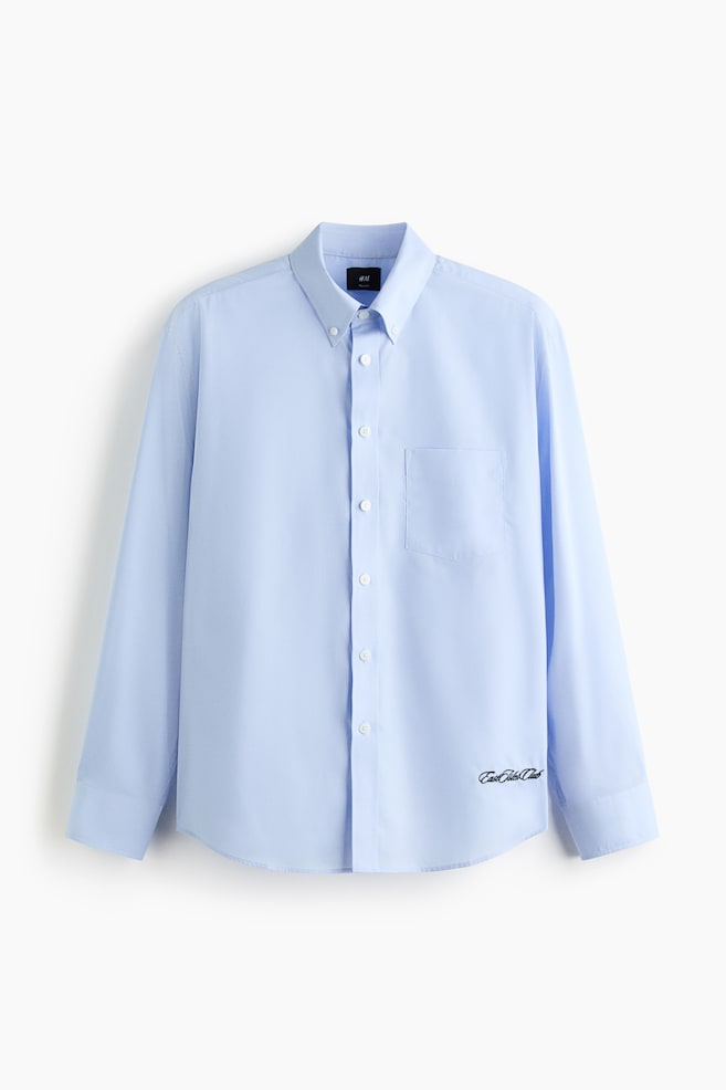 Relaxed Fit Shirt - Light blue/East Isles Club/Dark red/Striped/White/East Isles Club - 1