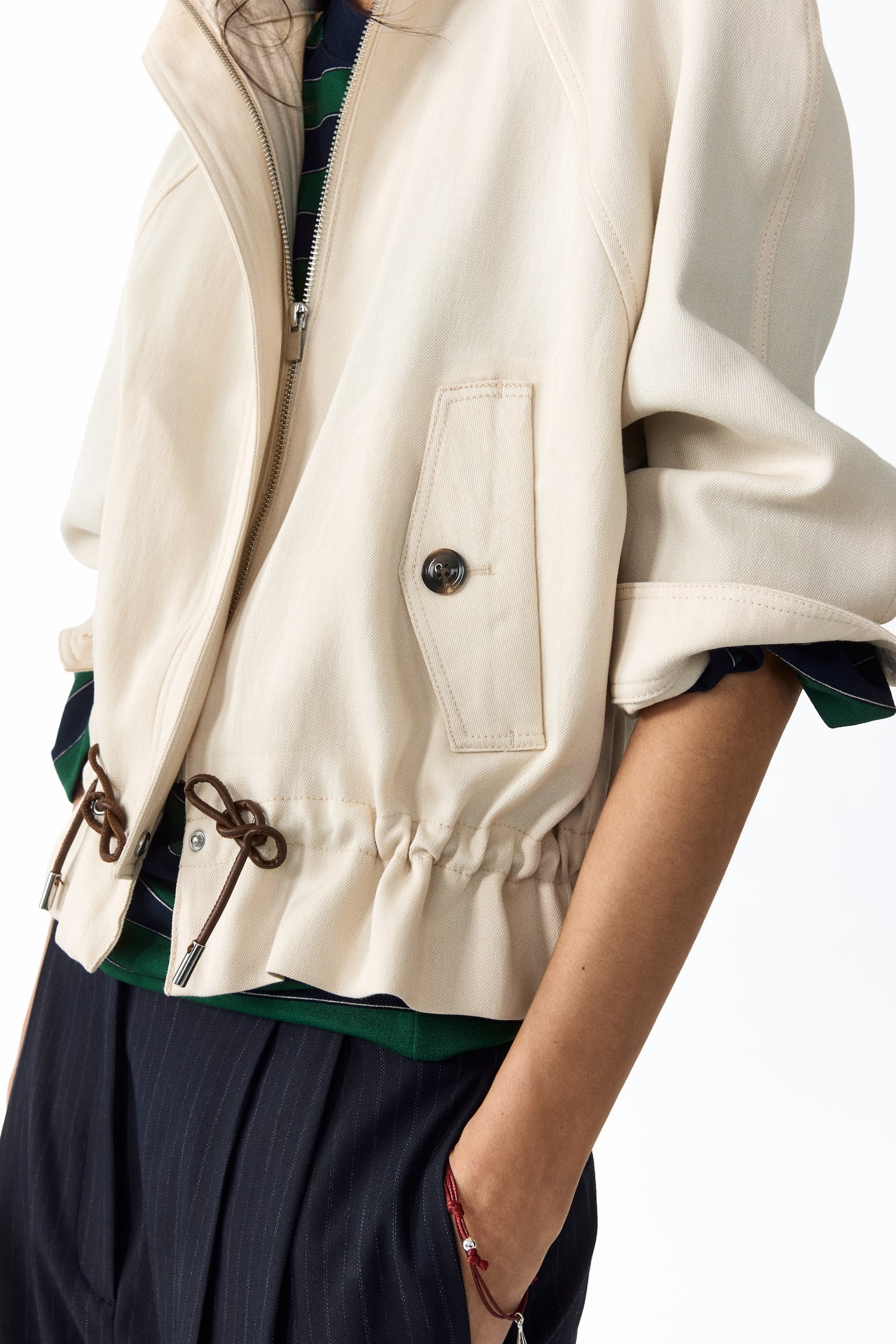 Oversized linen-blend jacket - 6
