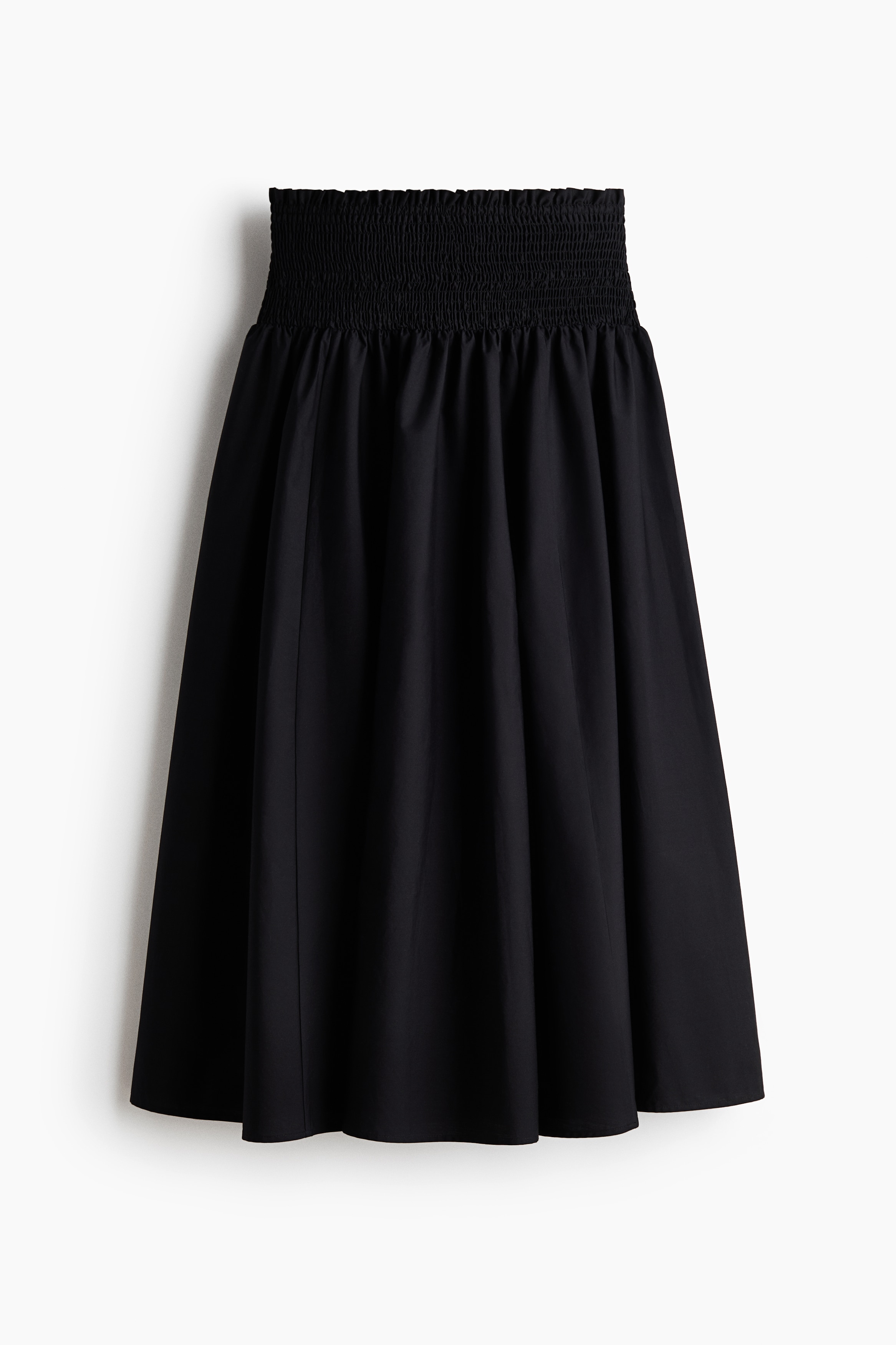 H & M - Rock mit Smokbund - Schwarz - Damen