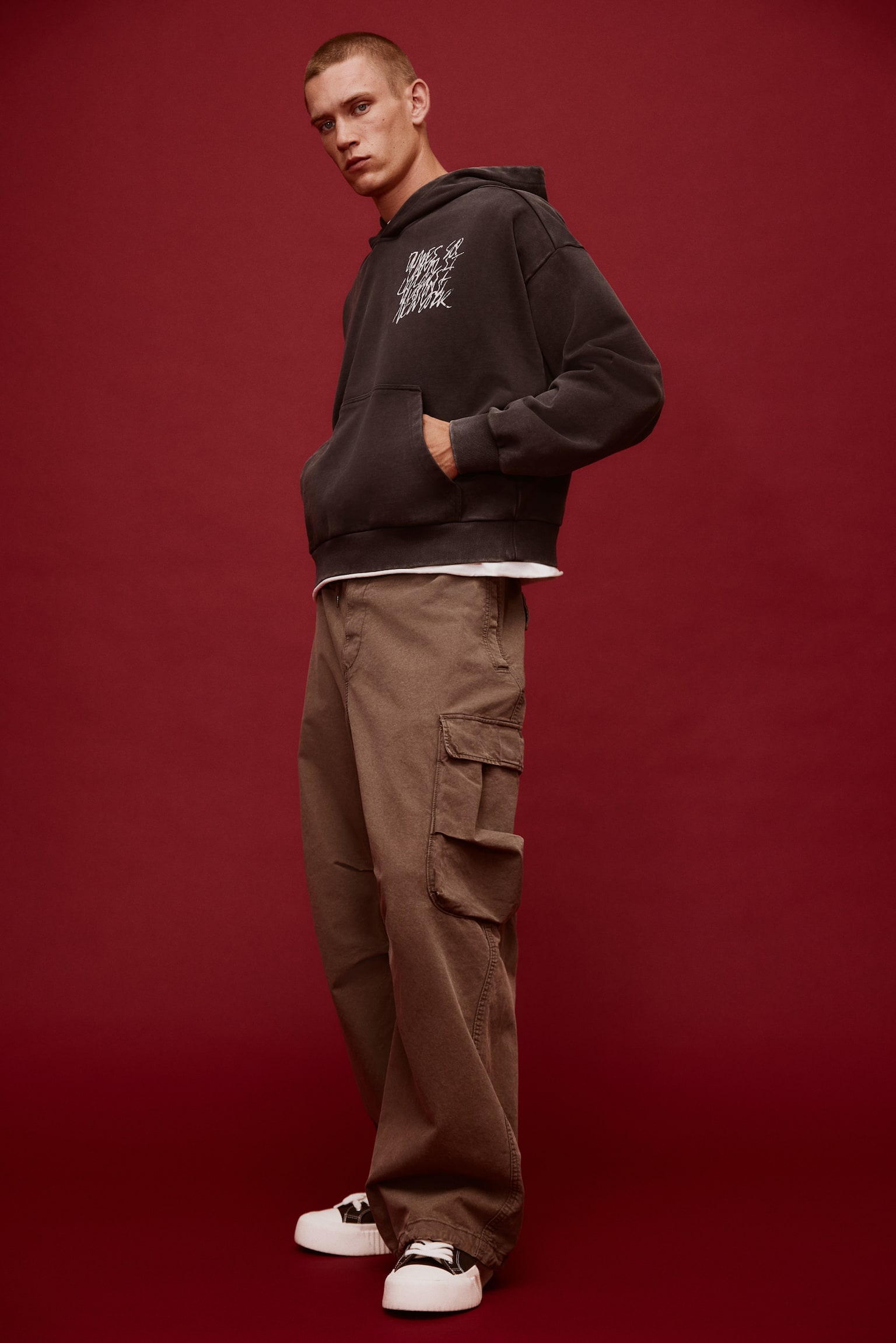 Oversized Fit Printed hoodie - Grey/Dimes Sq/Green/Sunset/Black/Statue of Liberty/Washed black/NYC - 6