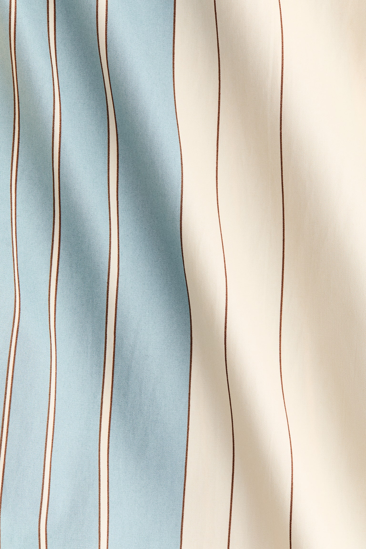 Pantalon ample en popeline - Bleu clair/rayé - 4
