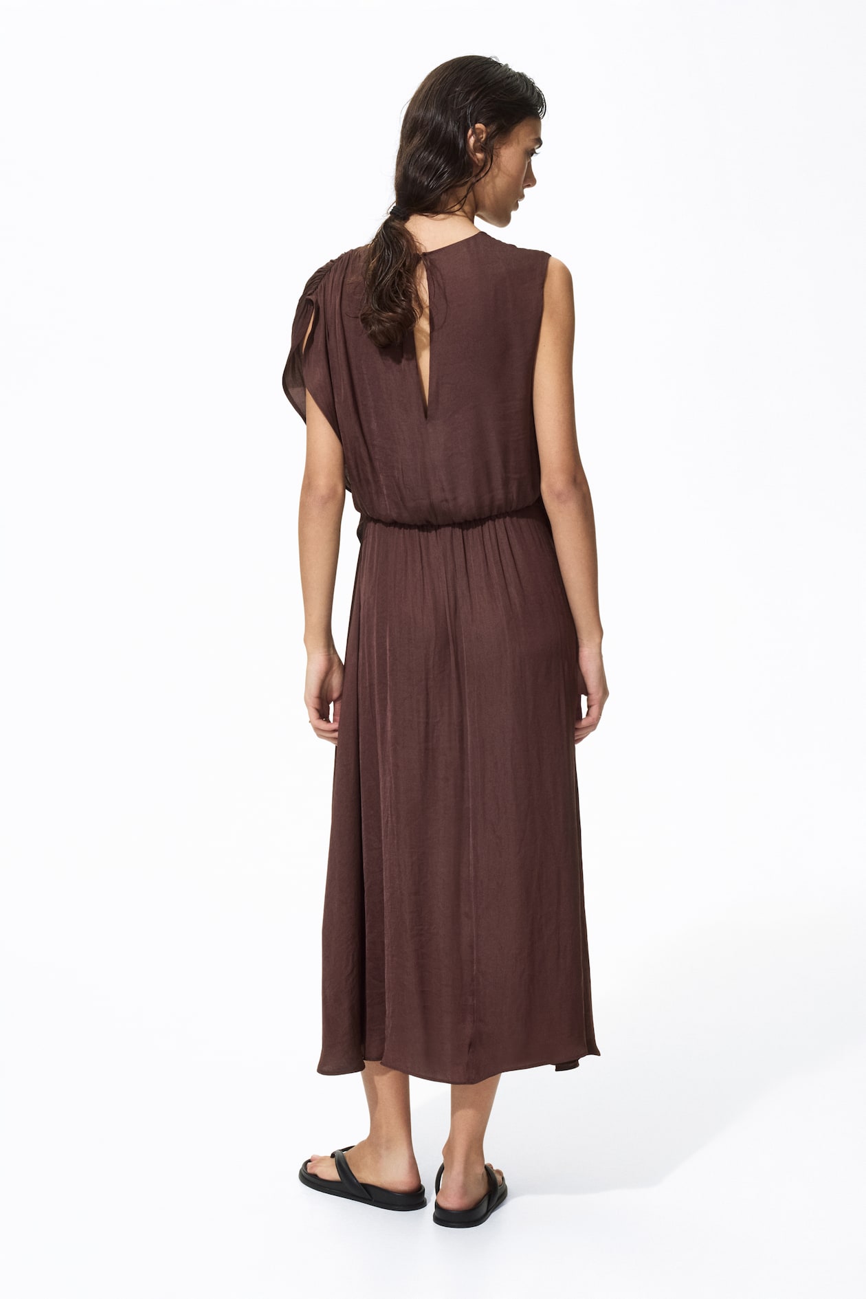 Draped Satin Dress - image 4